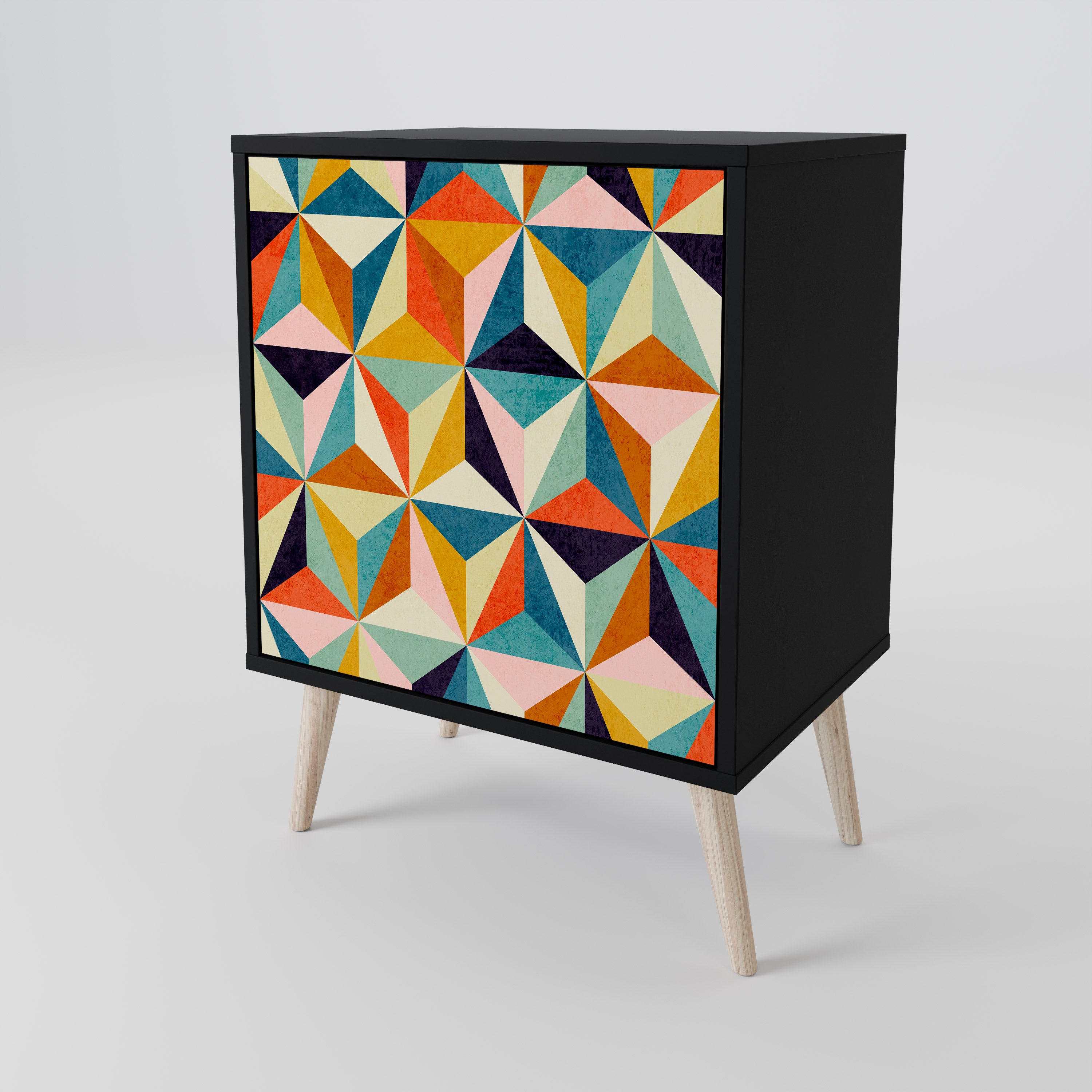 TESSELATE TREASURES Komoda 1-drzwiowa korpus Czarny