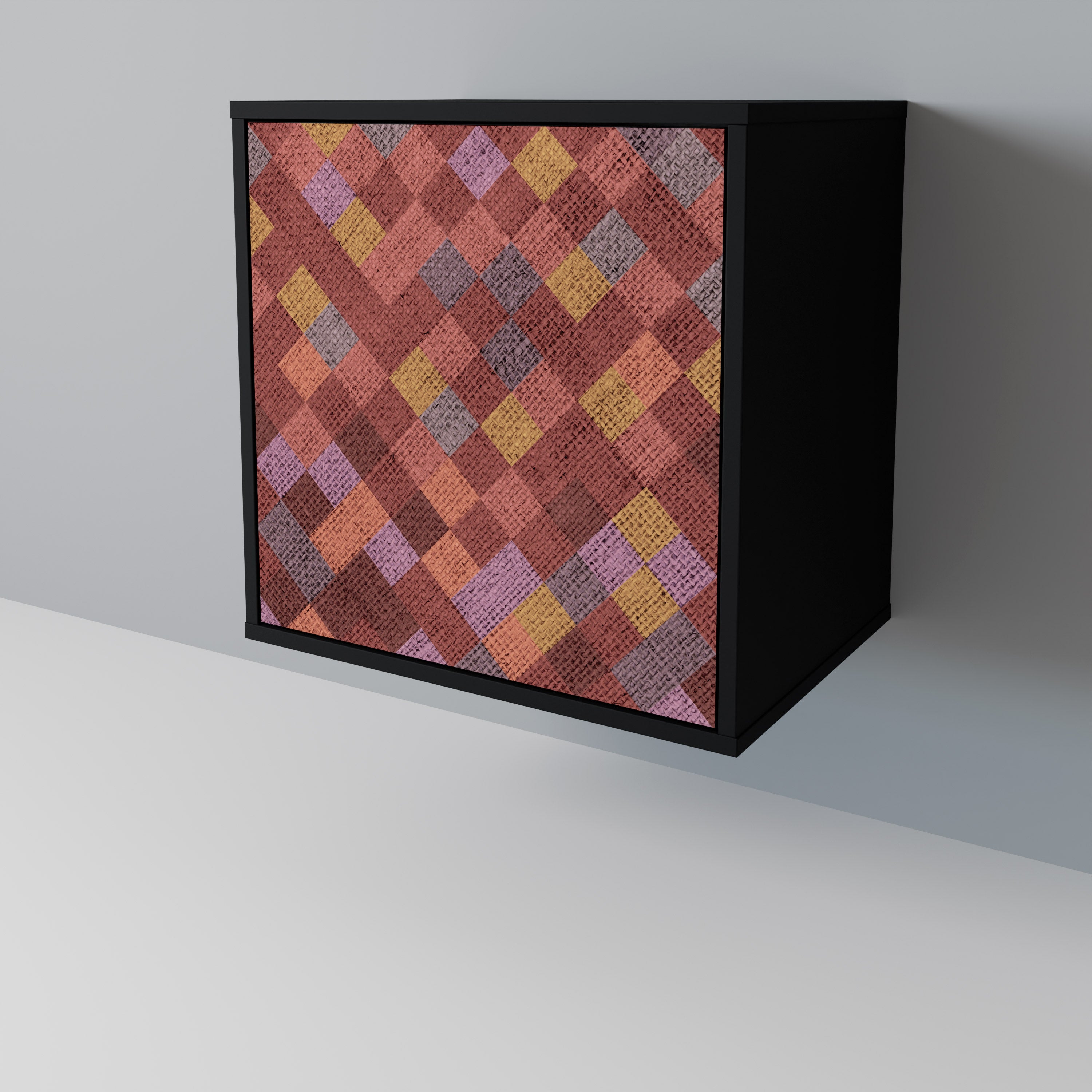 PAINTED SQUARES Komoda 1-drzwiowa korpus Czarny