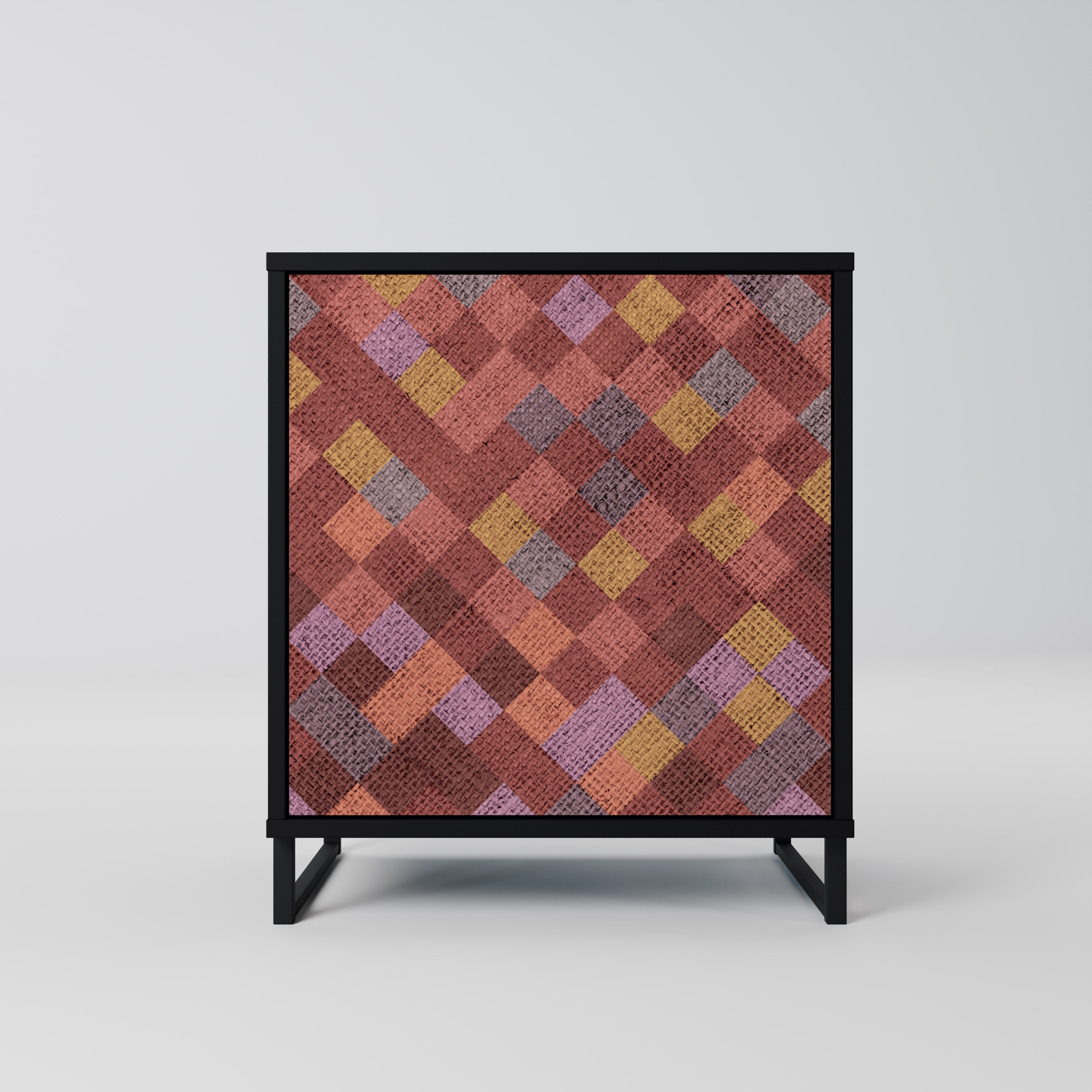 PAINTED SQUARES Komoda 1-drzwiowa korpus Czarny