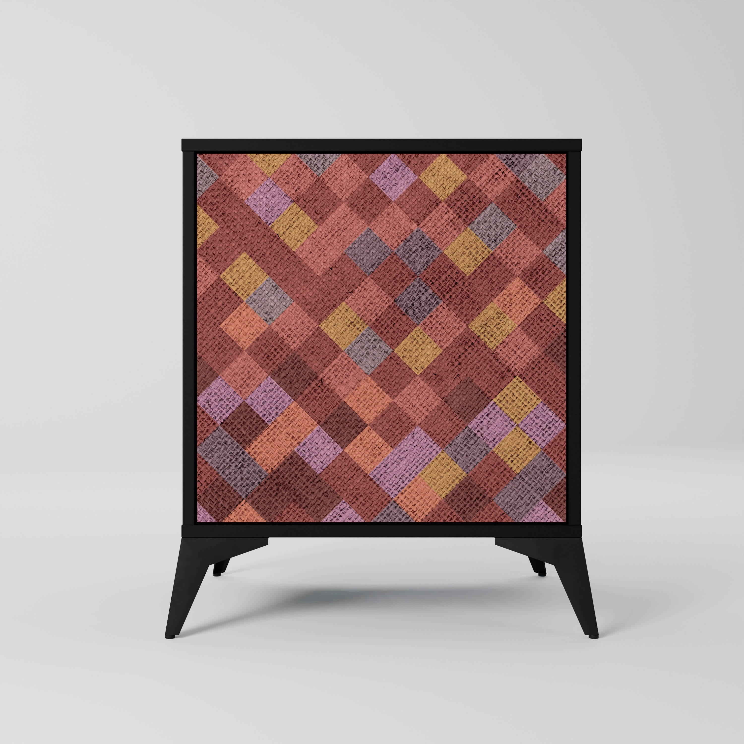 PAINTED SQUARES Komoda 1-drzwiowa korpus Czarny