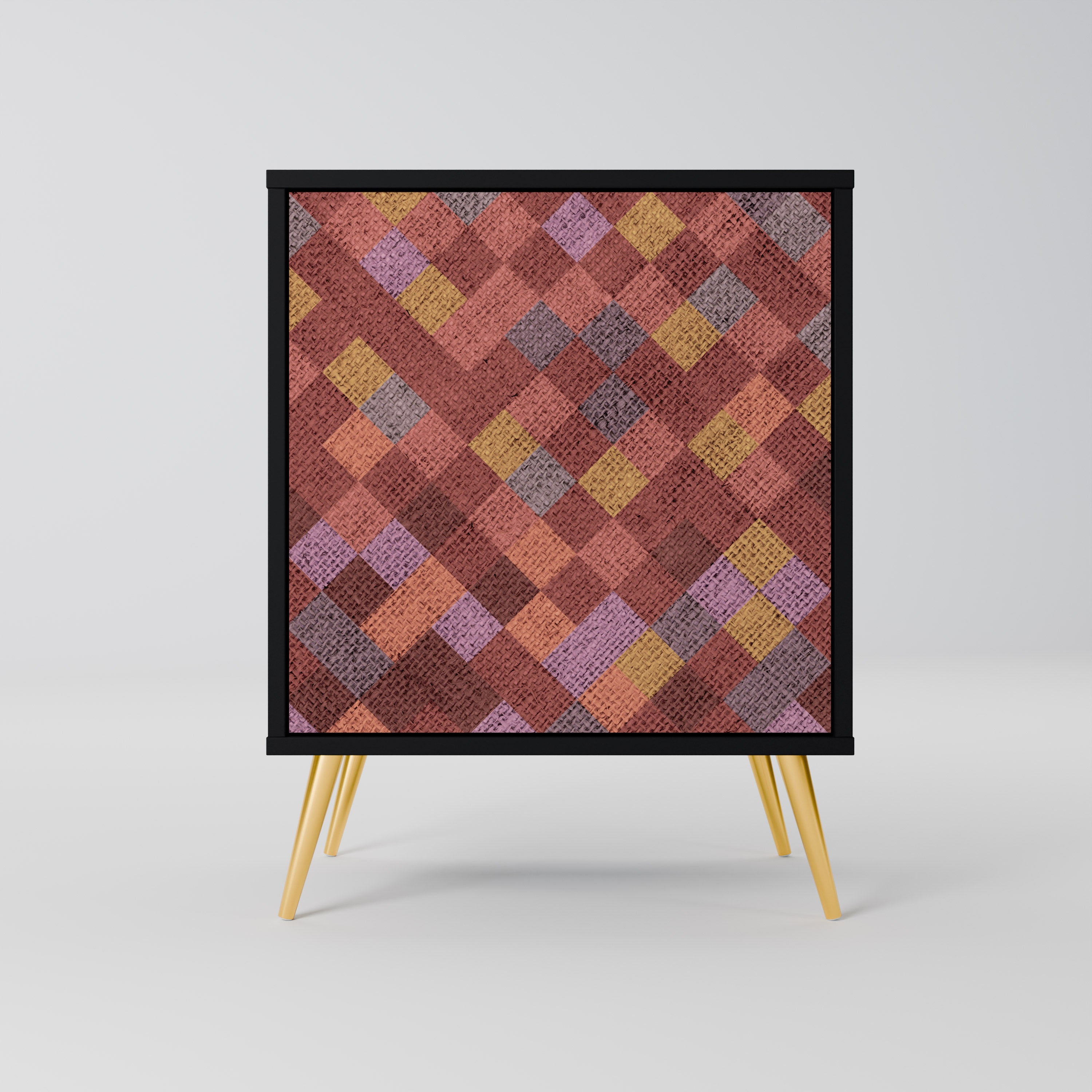 PAINTED SQUARES Komoda 1-drzwiowa korpus Czarny