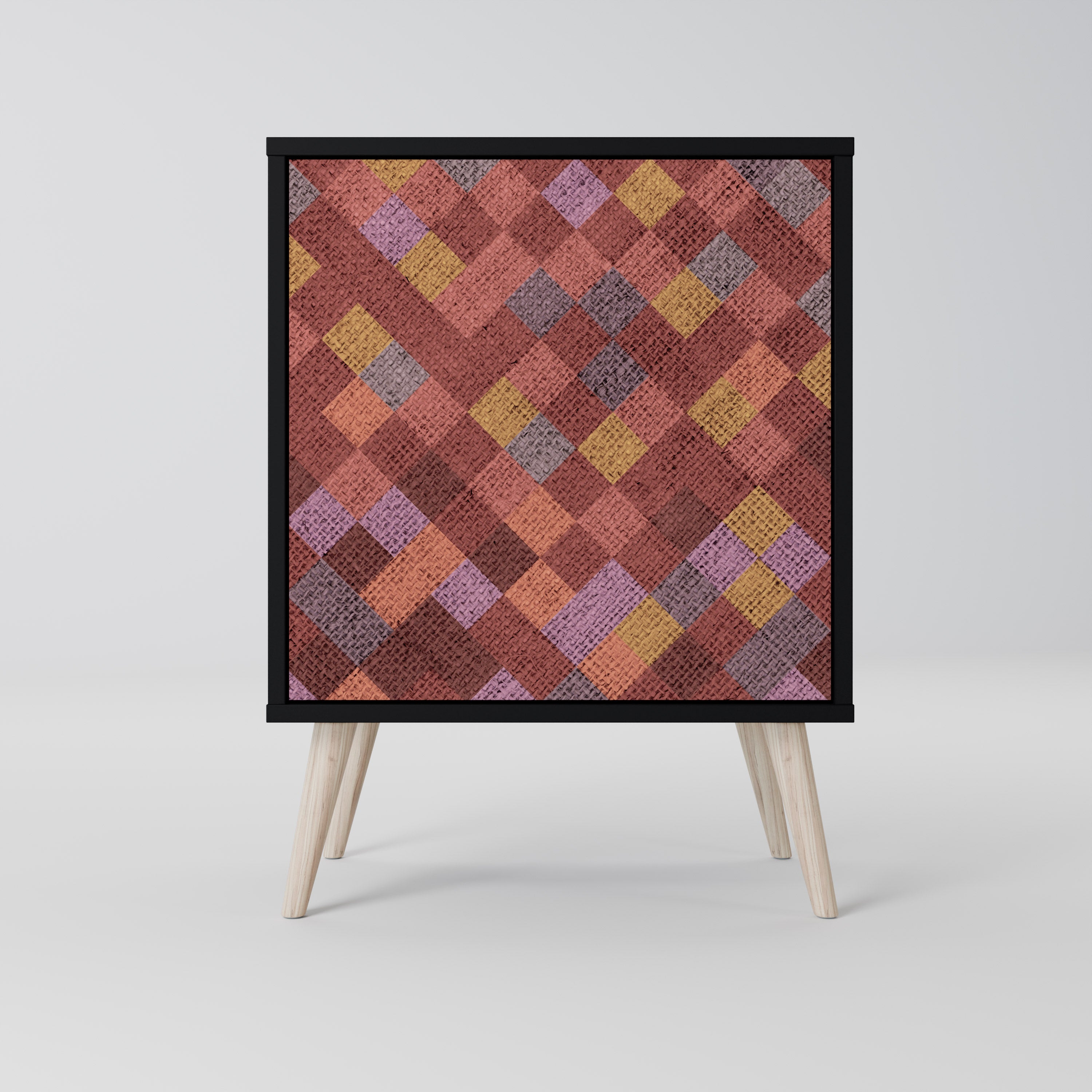 PAINTED SQUARES Komoda 1-drzwiowa korpus Czarny