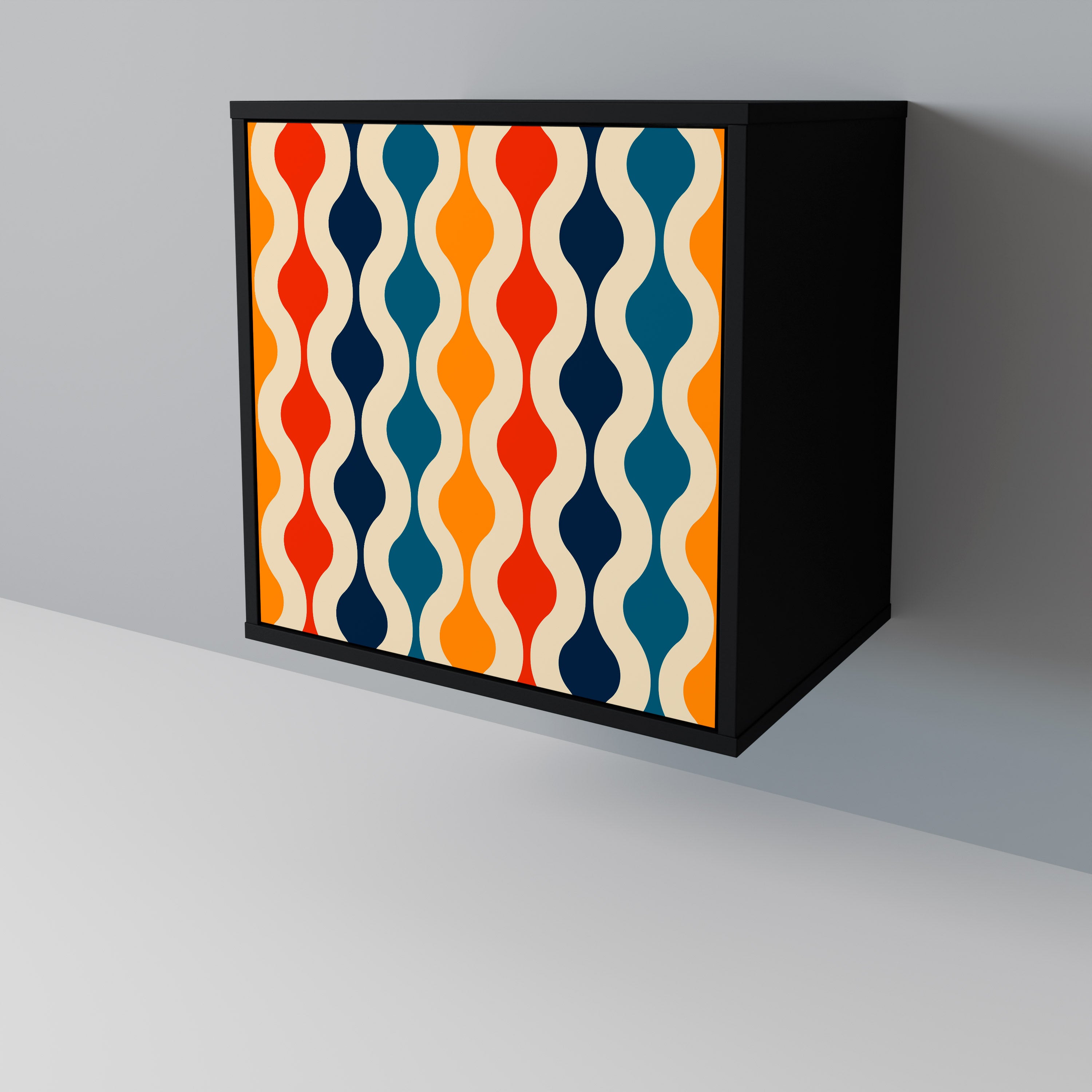 COLORFUL NOSTALGIA Komoda 1-drzwiowa korpus Czarny