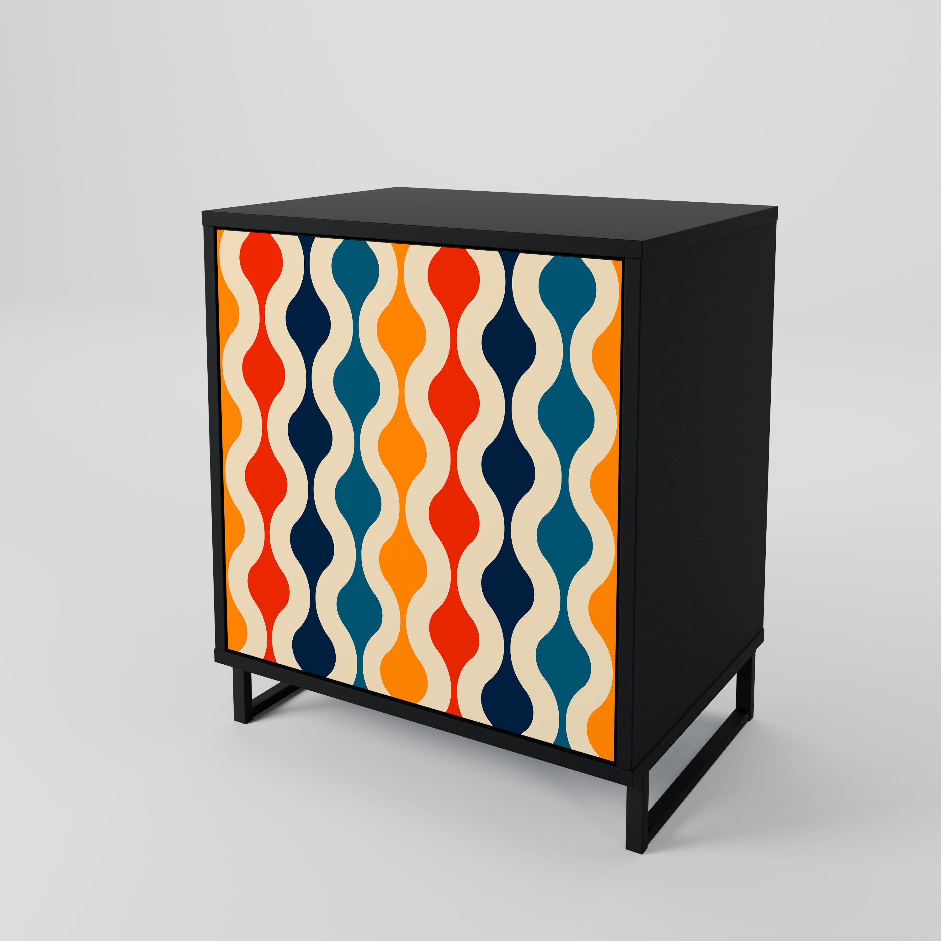 COLORFUL NOSTALGIA Komoda 1-drzwiowa korpus Czarny