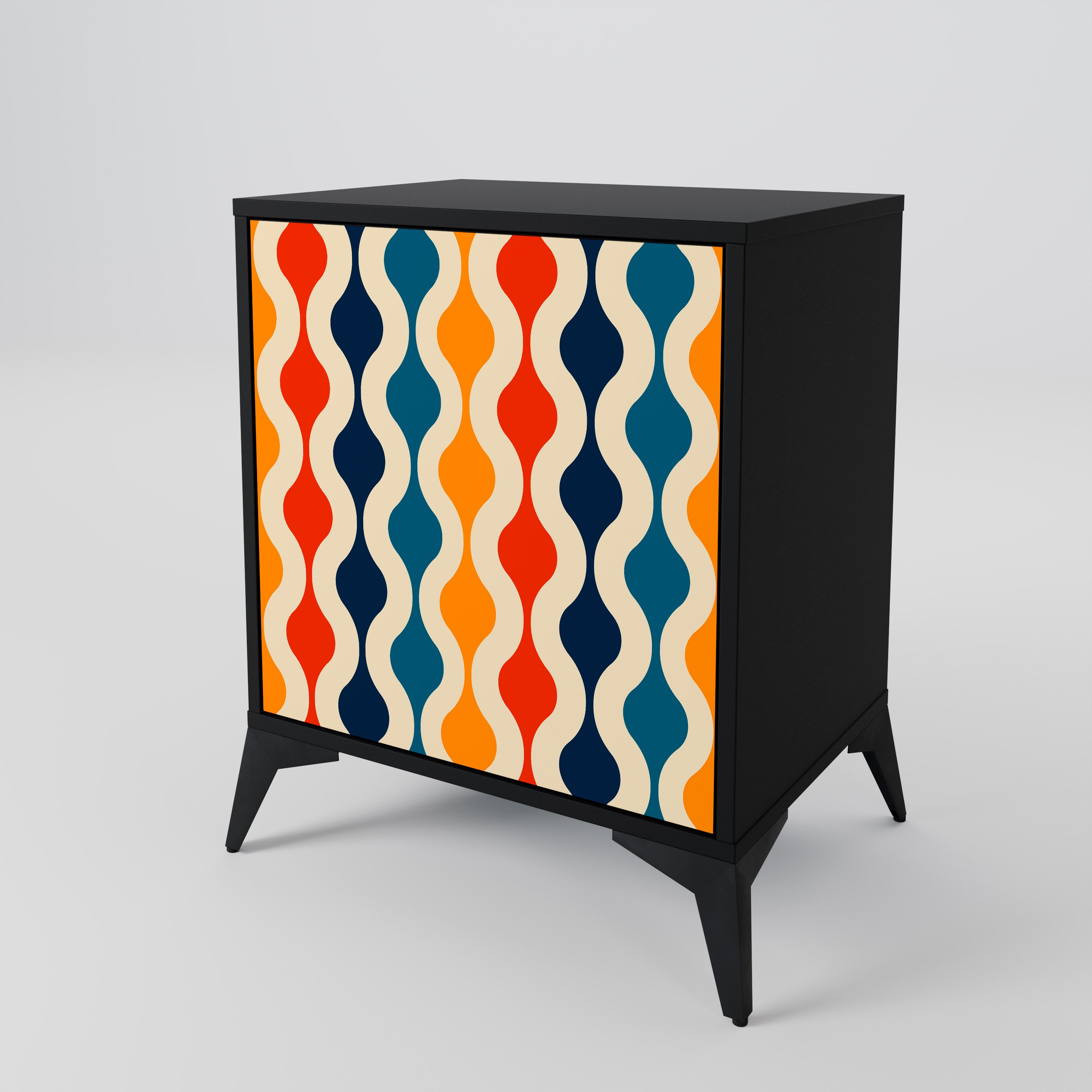 COLORFUL NOSTALGIA Komoda 1-drzwiowa korpus Czarny