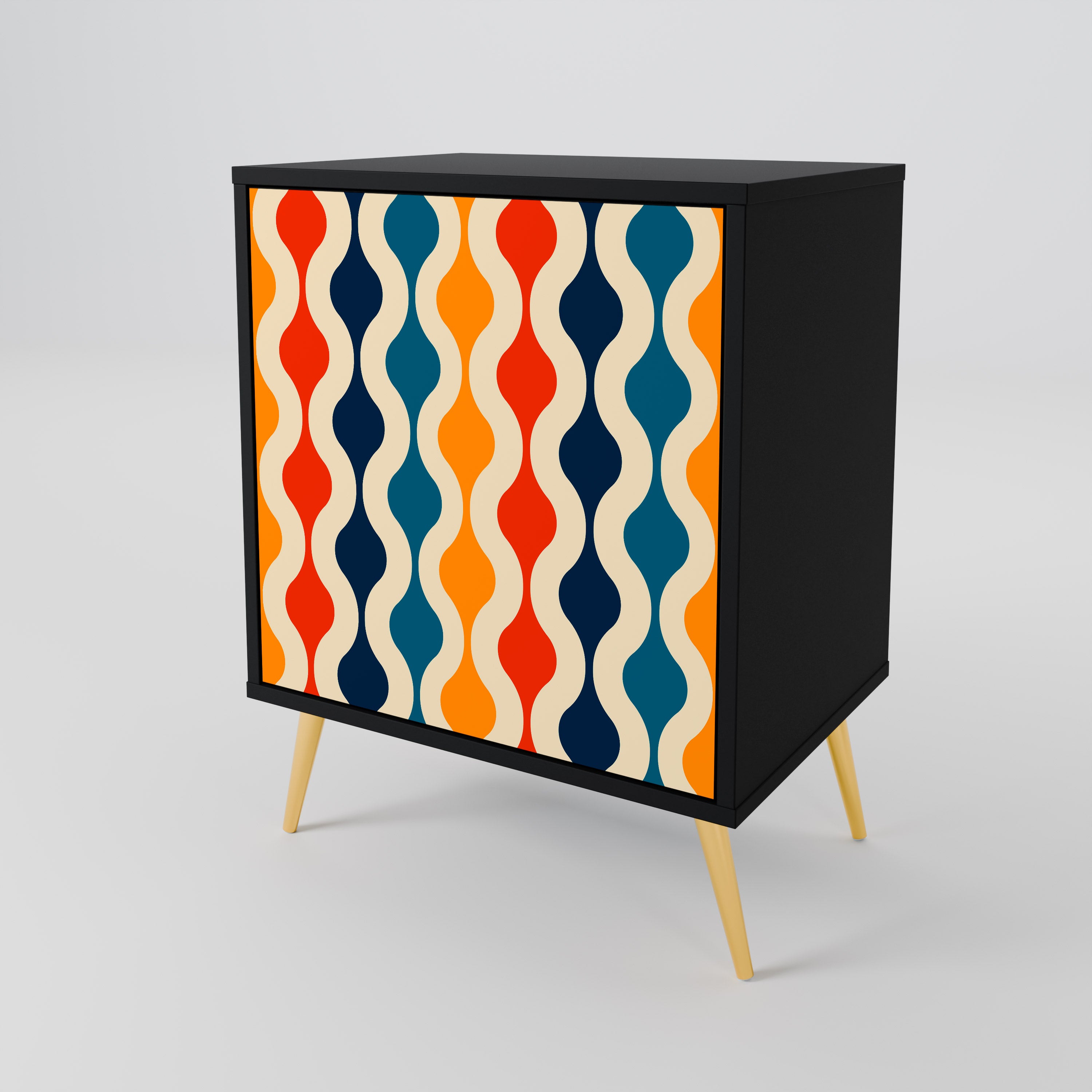COLORFUL NOSTALGIA Komoda 1-drzwiowa korpus Czarny