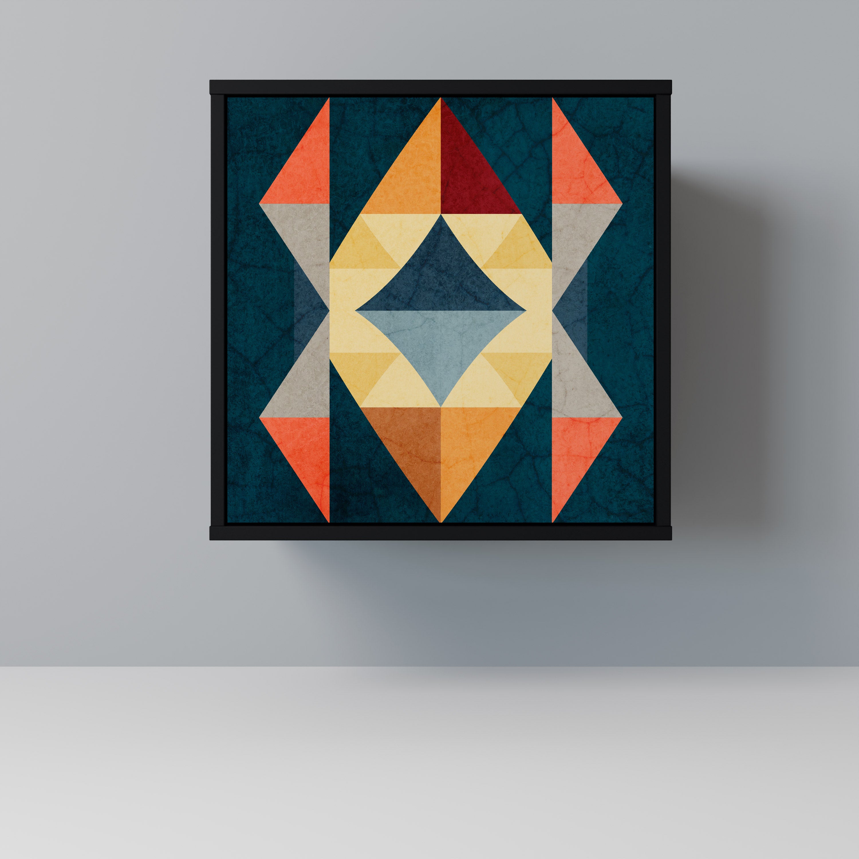 CRACKED ILLUSION Komoda 1-drzwiowa korpus Czarny