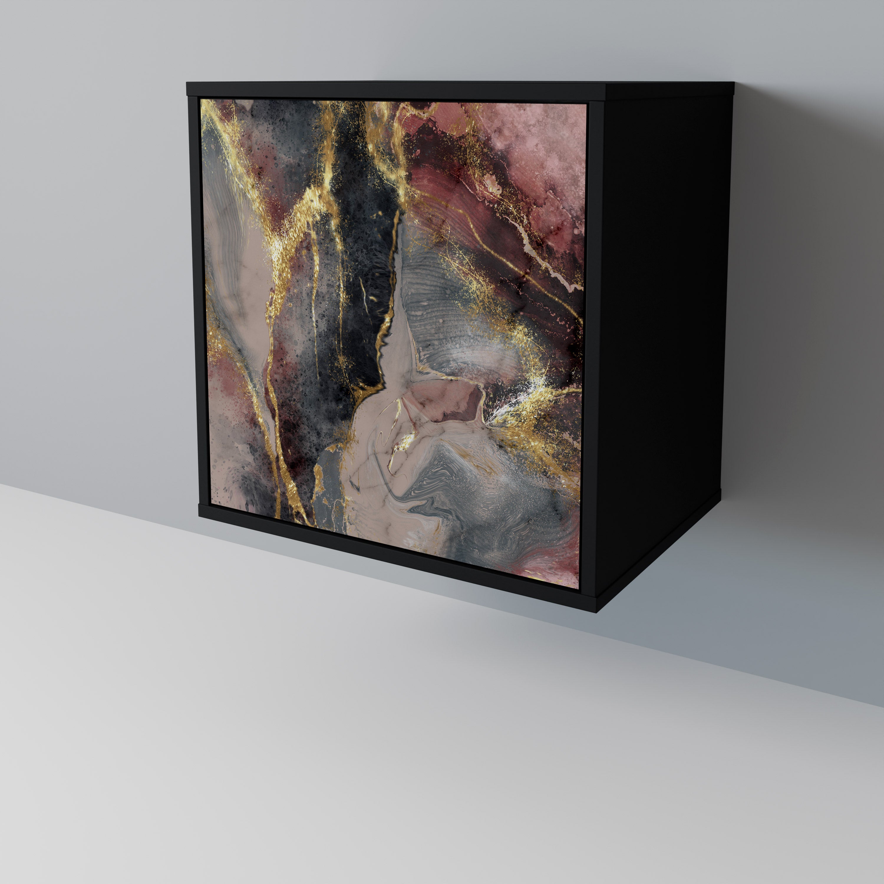 GOLDEN TIDES Komoda 1-drzwiowa korpus Czarny