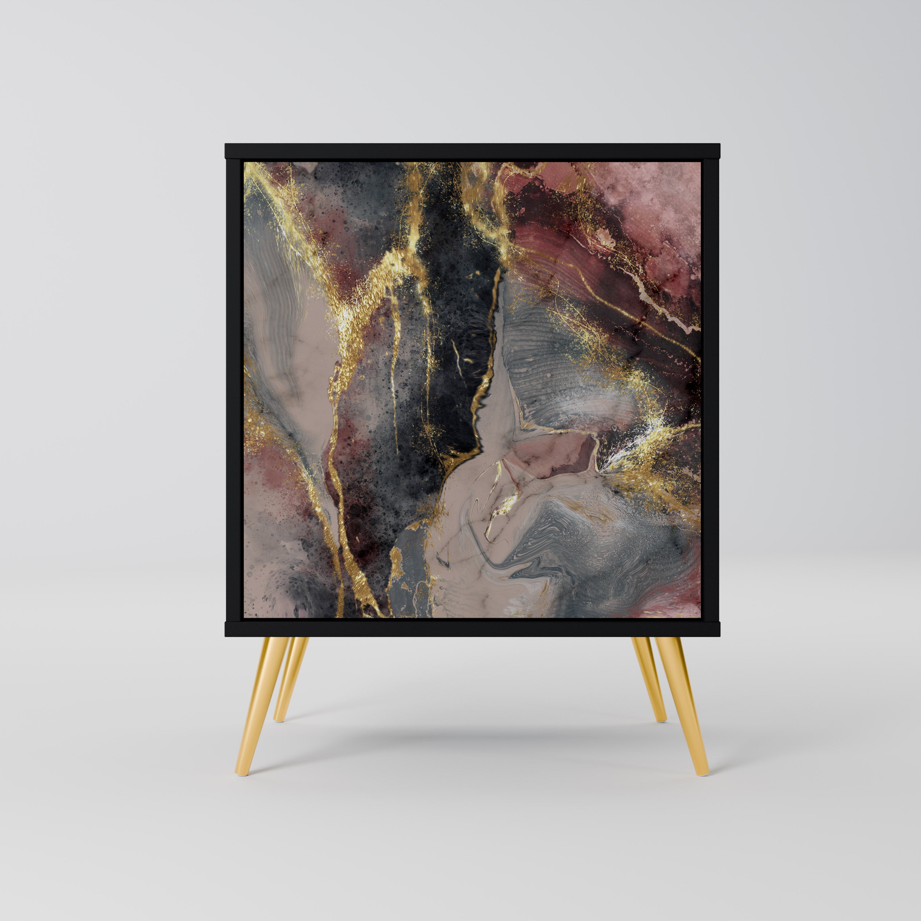 GOLDEN TIDES Komoda 1-drzwiowa korpus Czarny