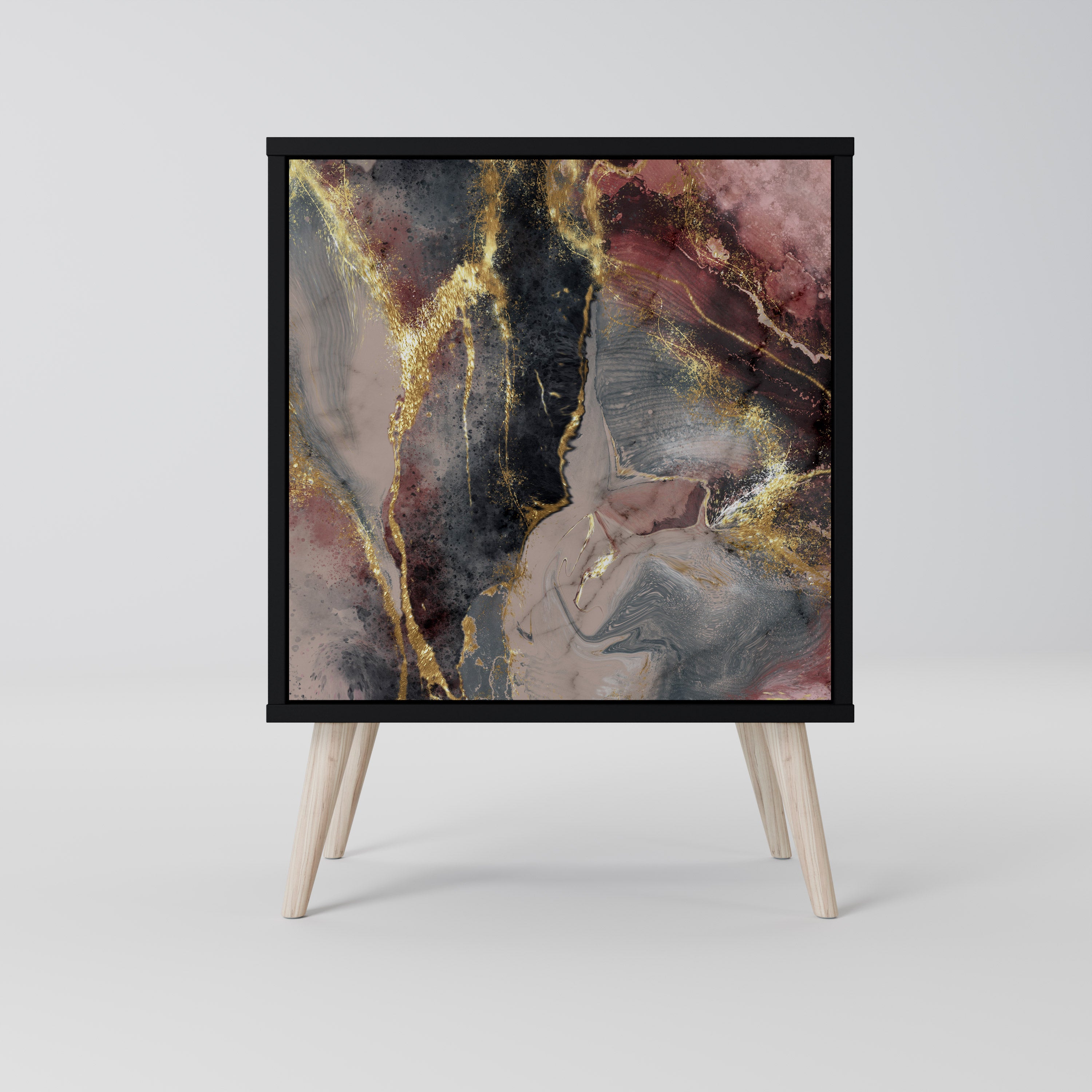 GOLDEN TIDES Komoda 1-drzwiowa korpus Czarny