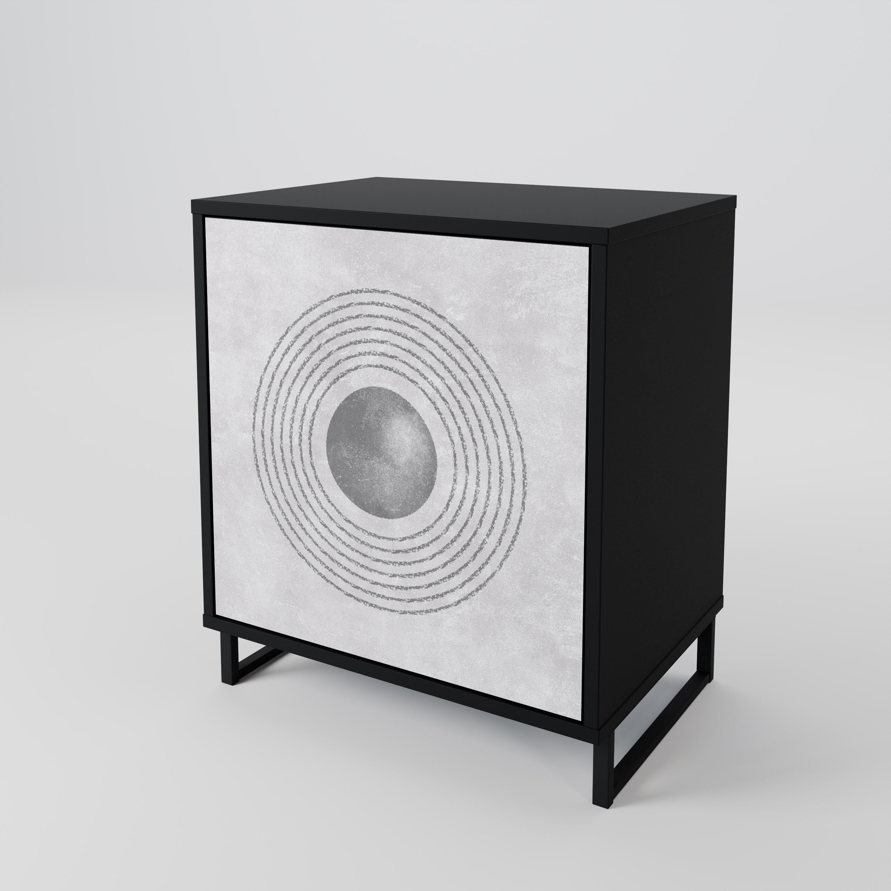 SOLID CIRCLES Komoda 1-drzwiowa korpus Czarny
