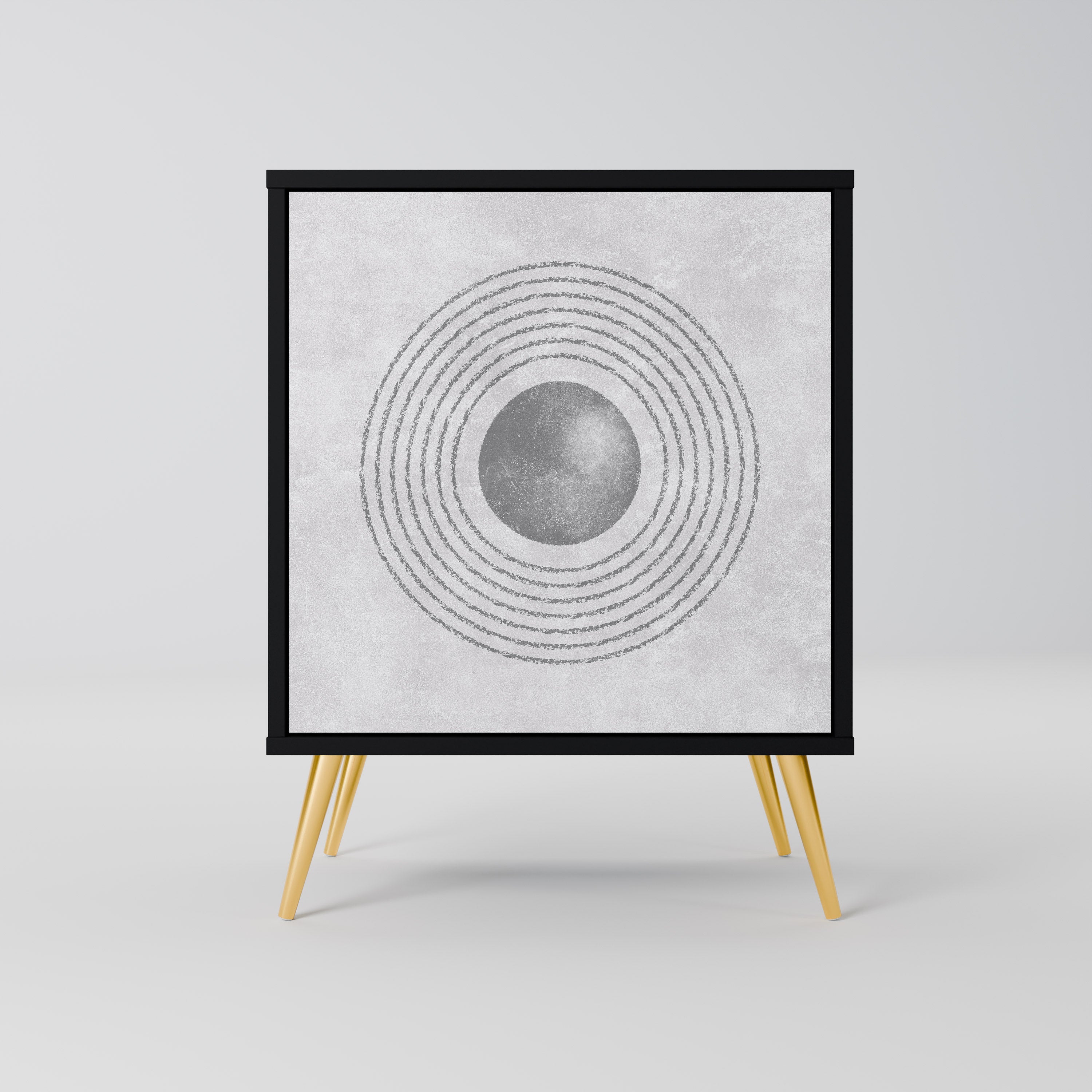 SOLID CIRCLES Komoda 1-drzwiowa korpus Czarny