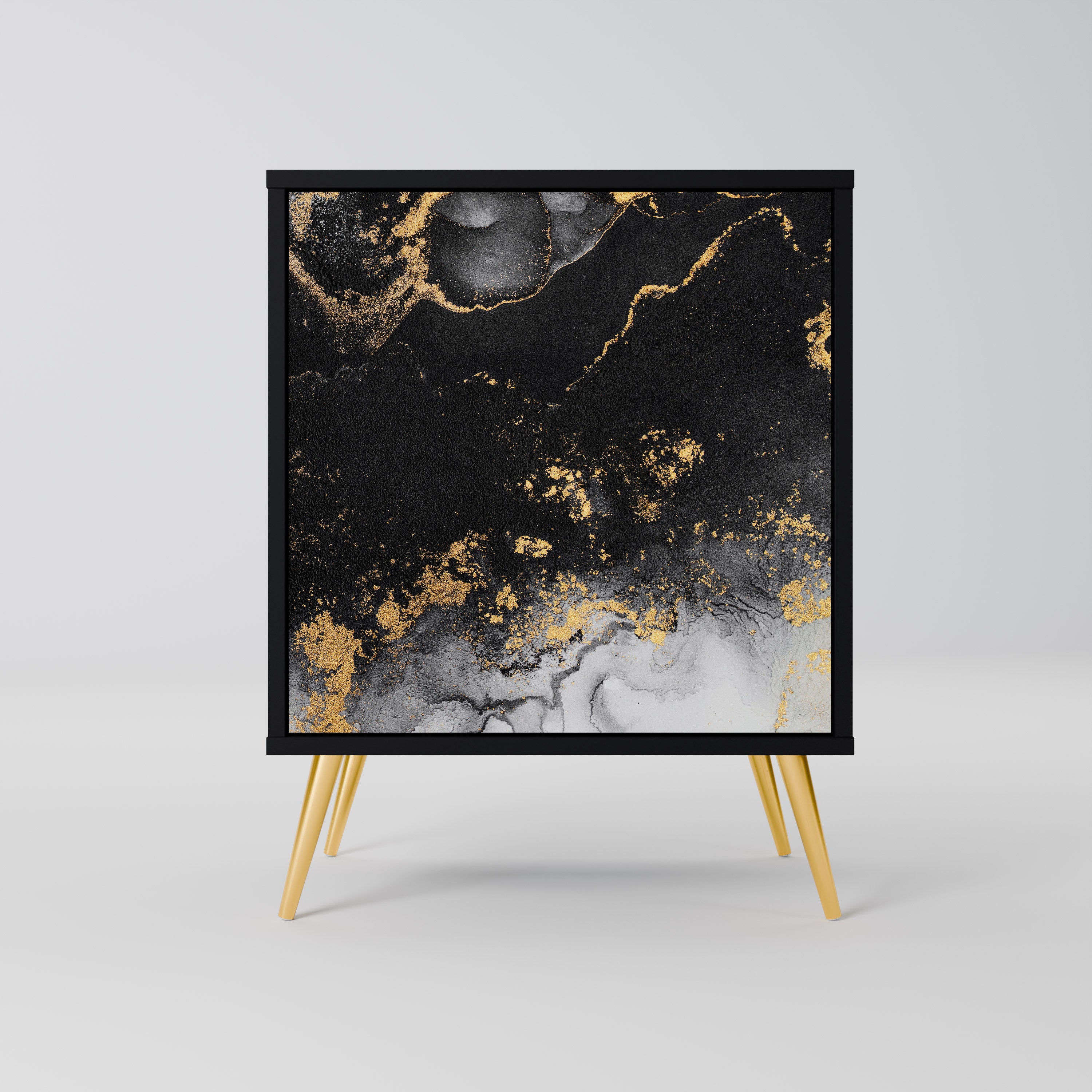 MARBLE OF TOMMORROW Komoda 1-drzwiowa korpus Czarny