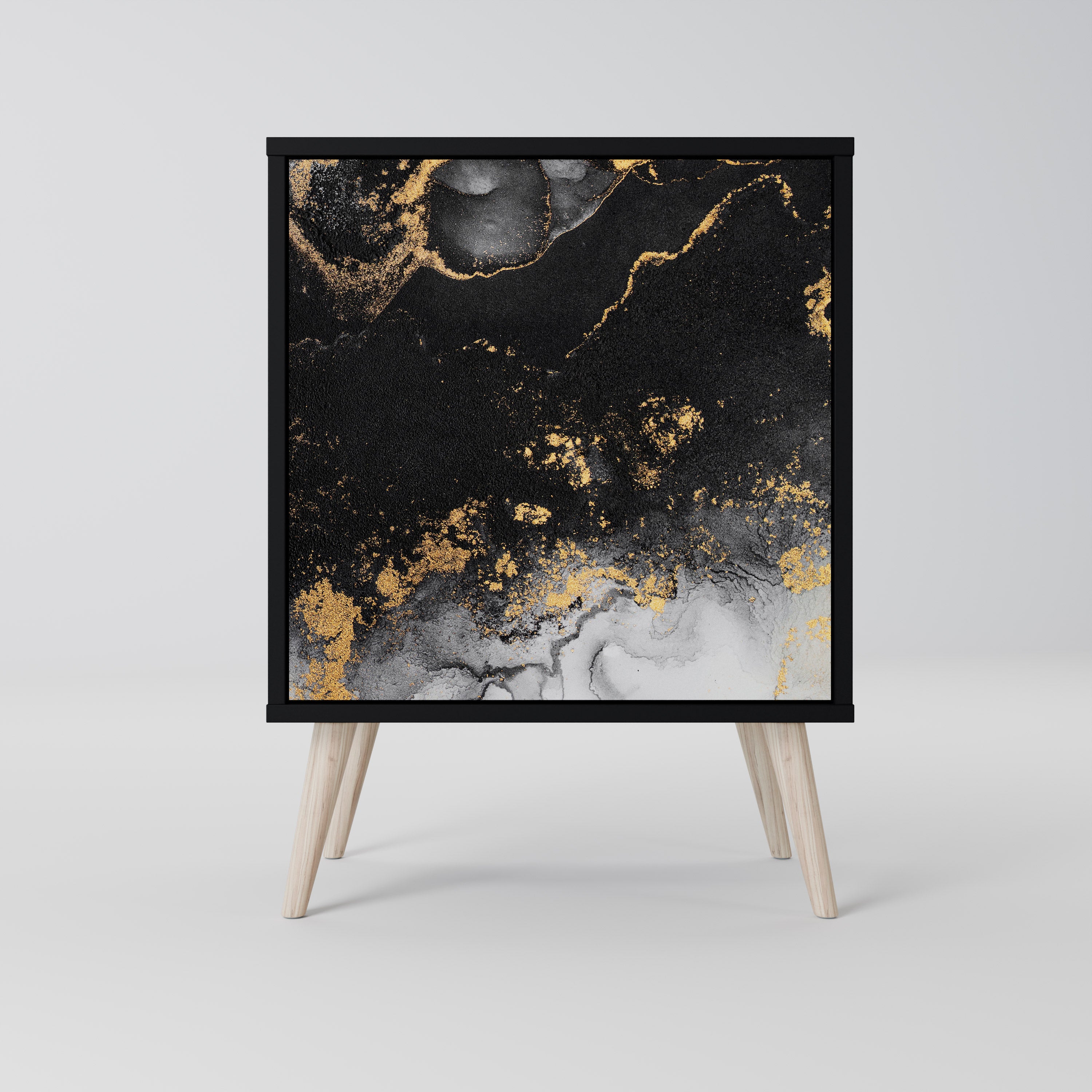MARBLE OF TOMMORROW Komoda 1-drzwiowa korpus Czarny
