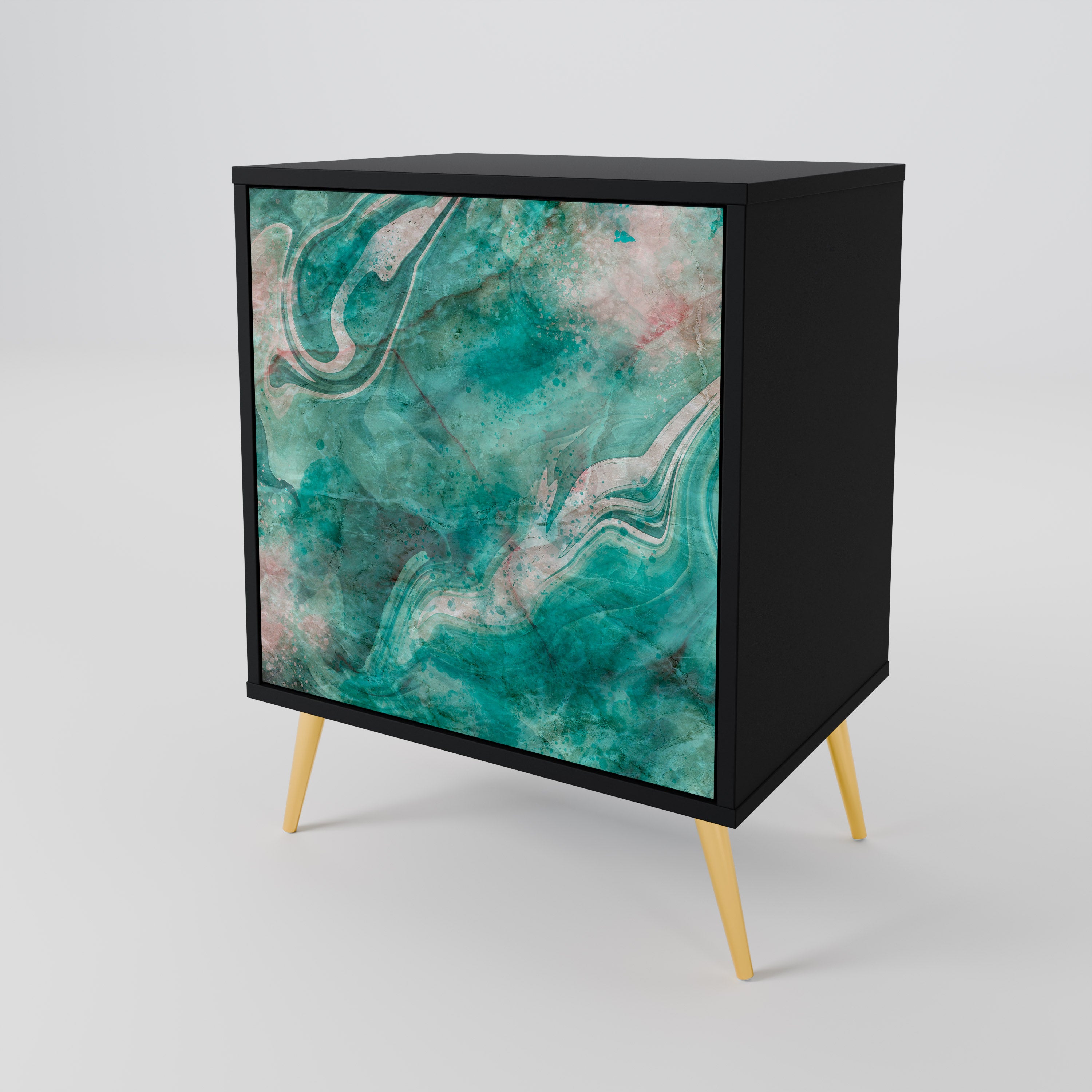 ABSTRACT ALCHEMY Komoda 1-drzwiowa korpus Czarny