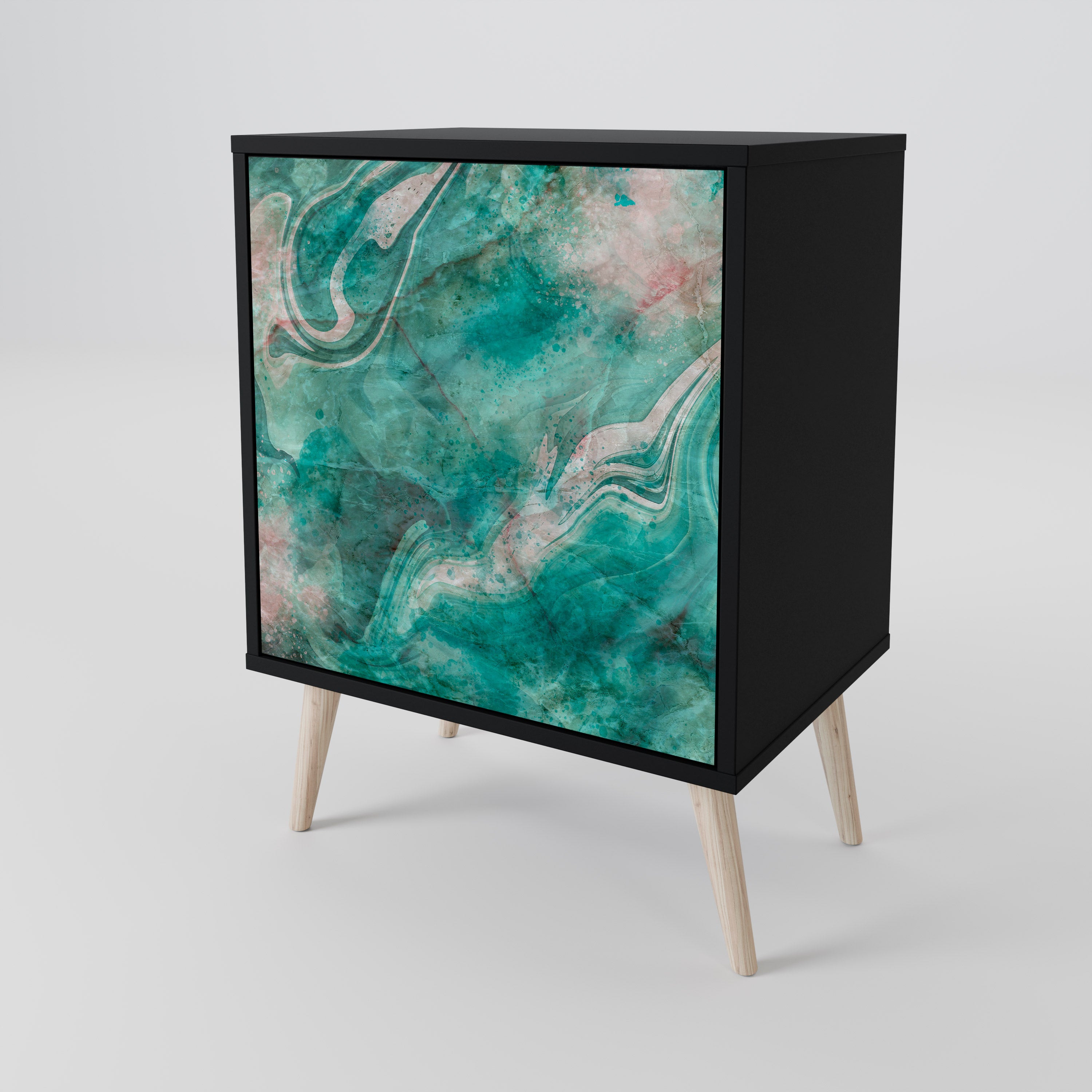 ABSTRACT ALCHEMY Komoda 1-drzwiowa korpus Czarny