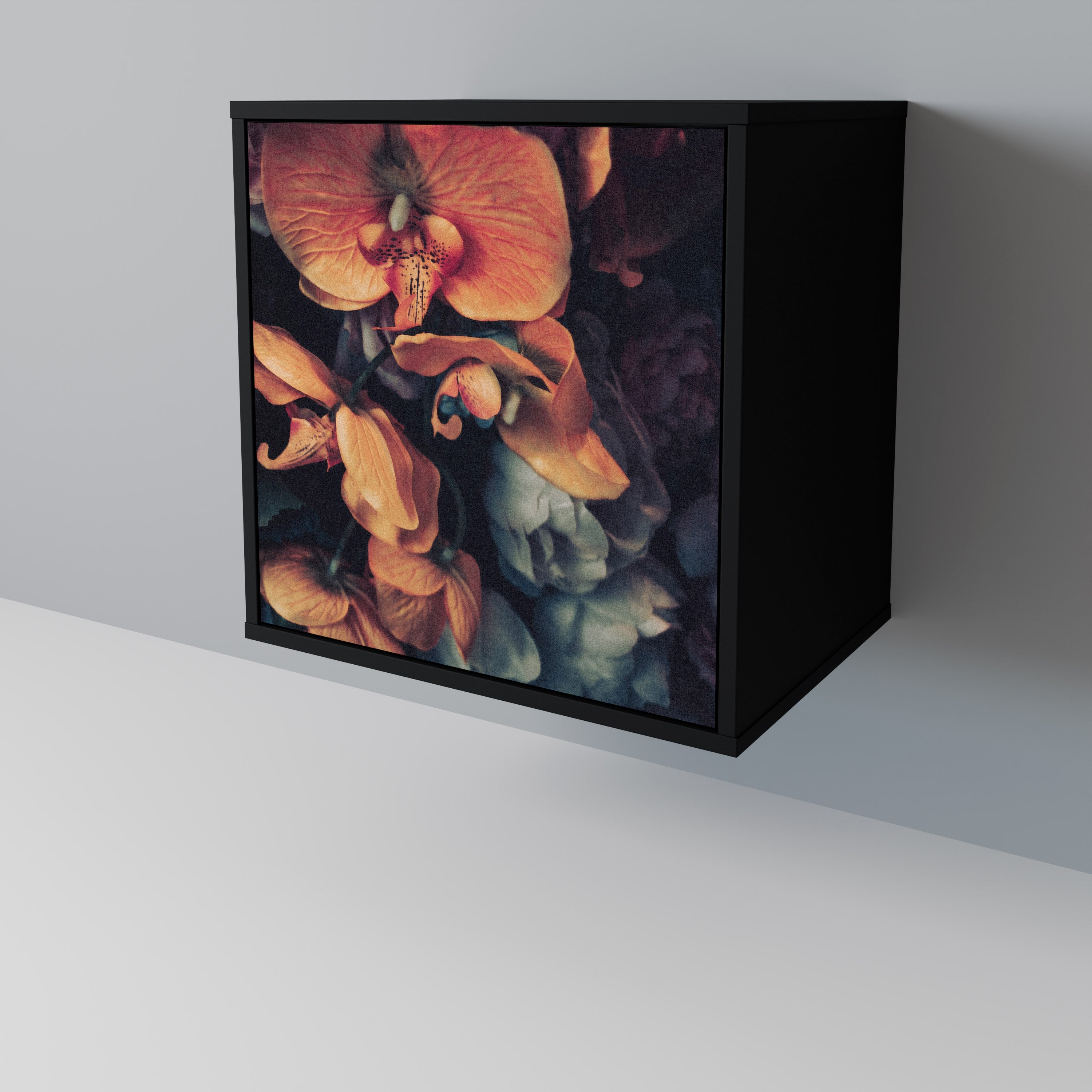 NEVERENDING BLOOM Komoda 1-drzwiowa korpus Czarny