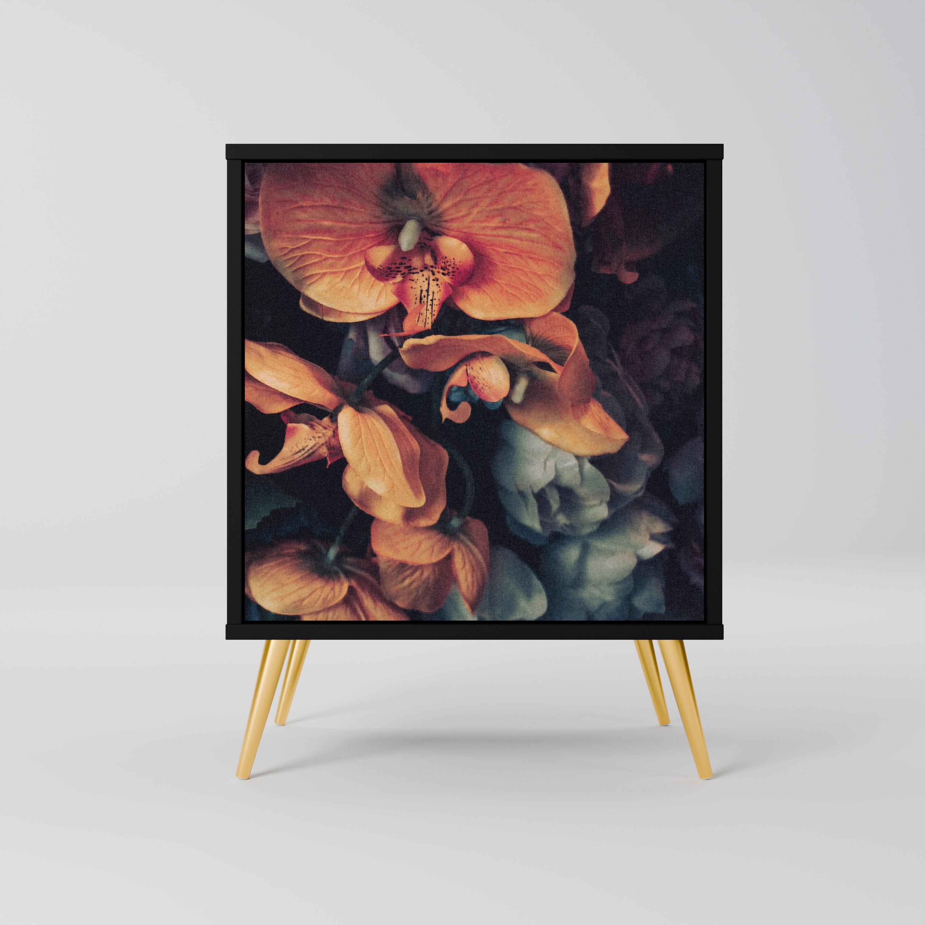 NEVERENDING BLOOM Komoda 1-drzwiowa korpus Czarny