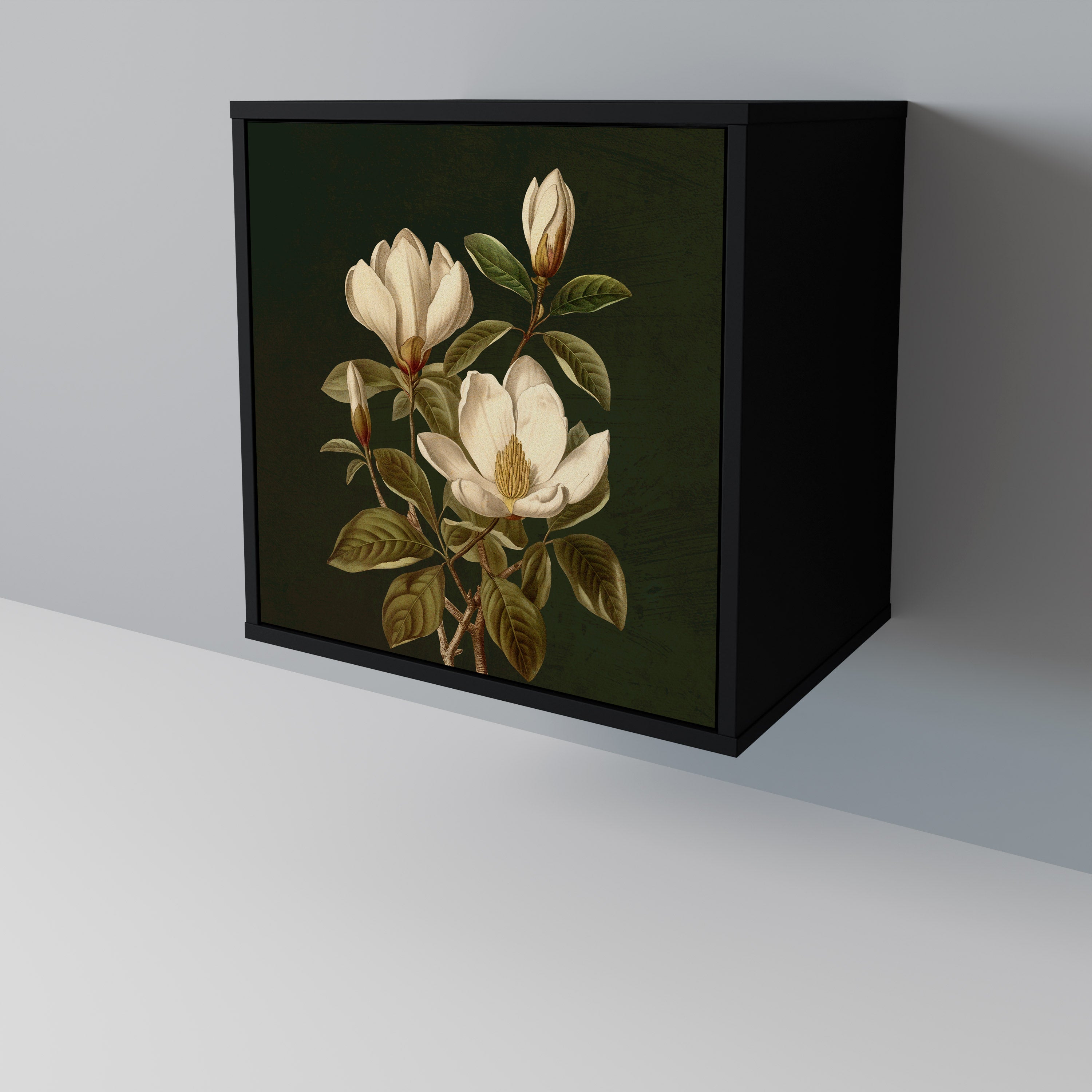 FLORAL NOIR Komoda 1-drzwiowa korpus Czarny