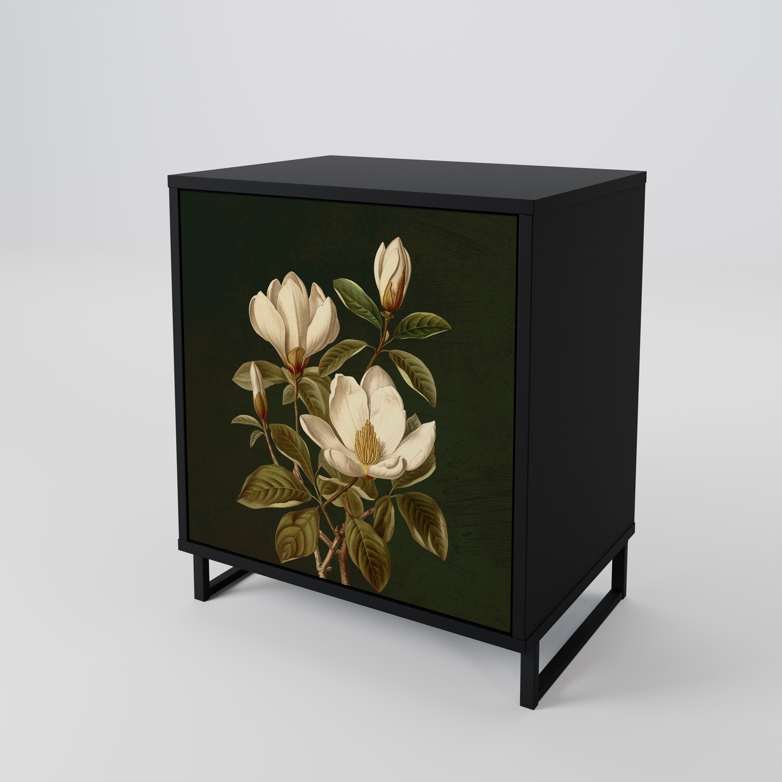 FLORAL NOIR Komoda 1-drzwiowa korpus Czarny