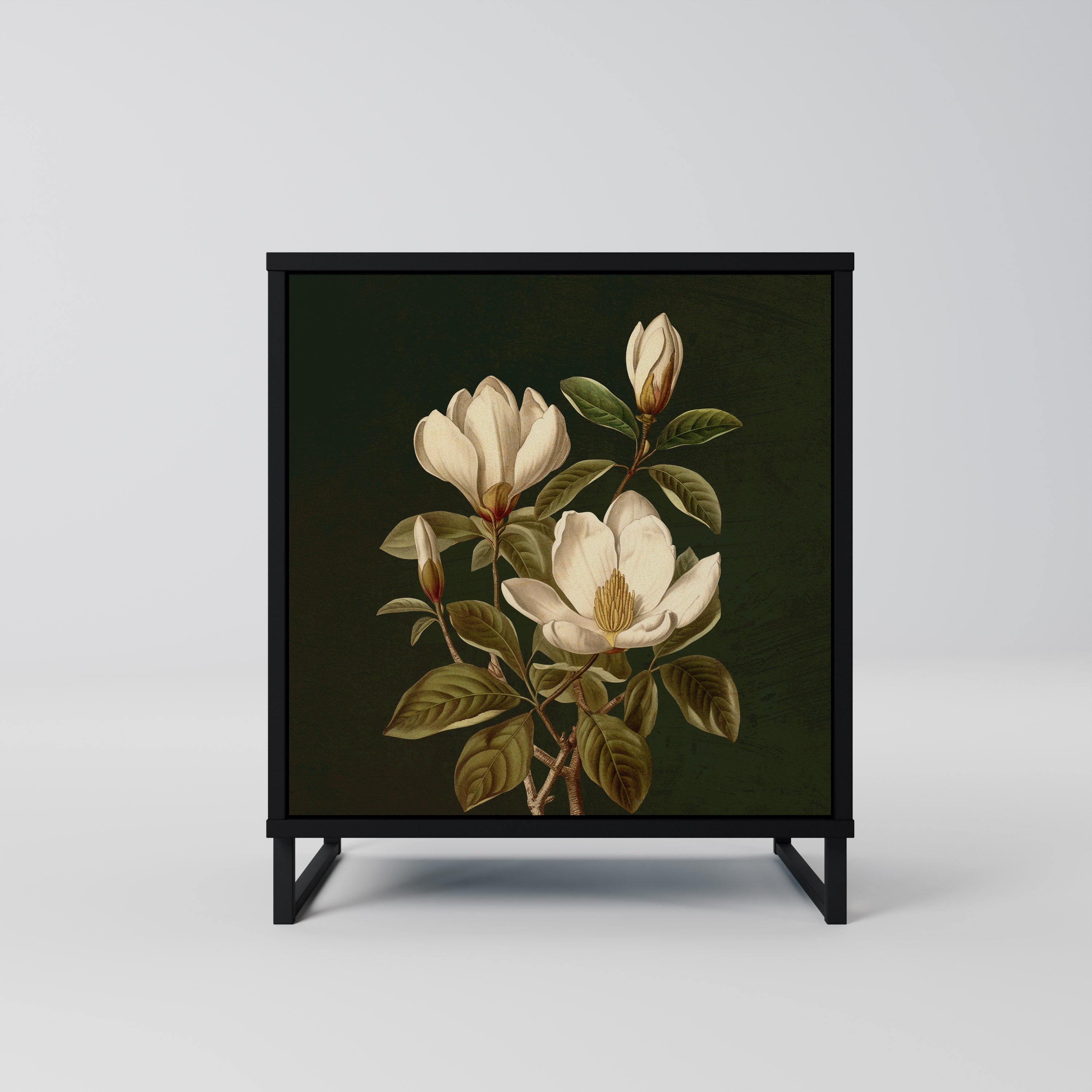 FLORAL NOIR Komoda 1-drzwiowa korpus Czarny