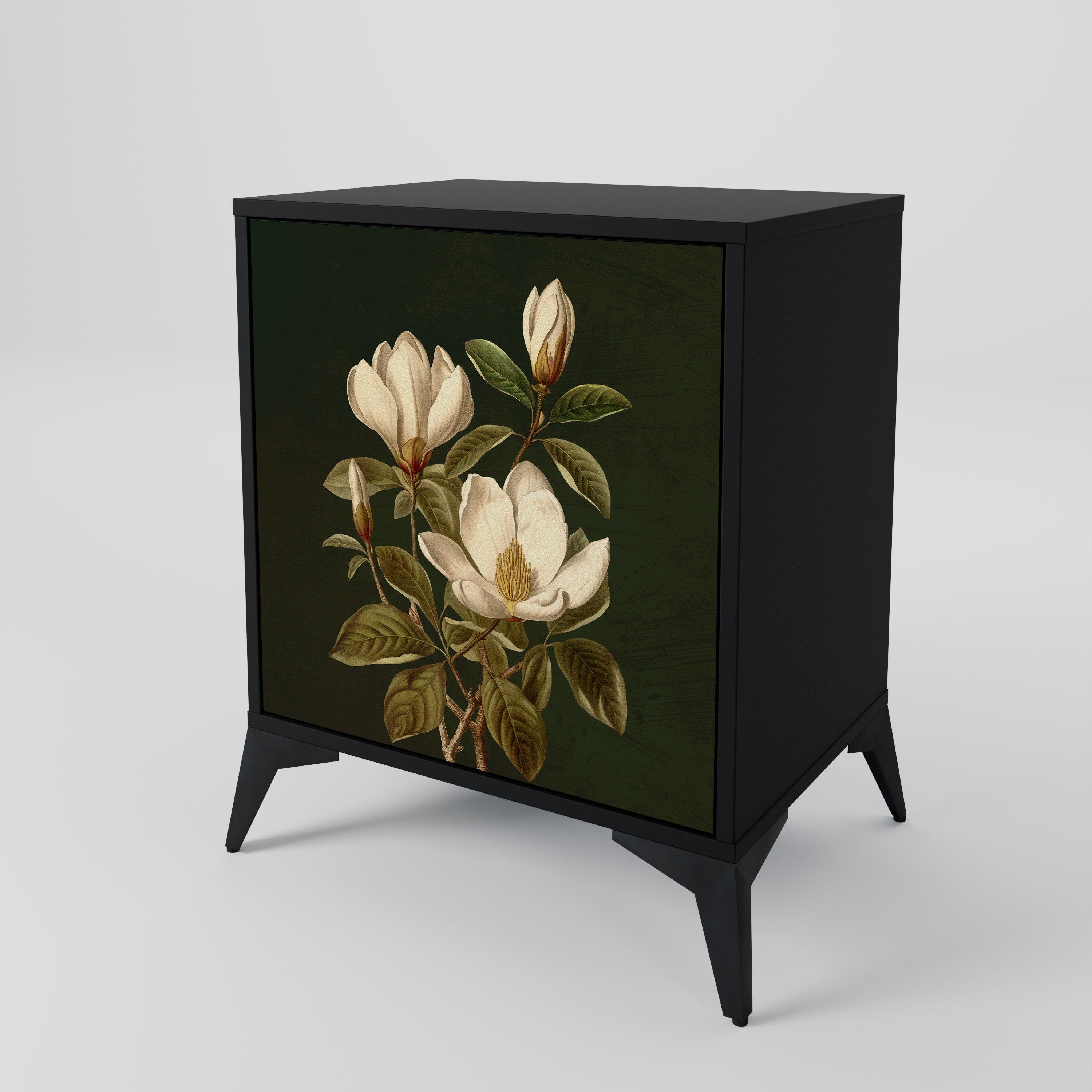 FLORAL NOIR Komoda 1-drzwiowa korpus Czarny