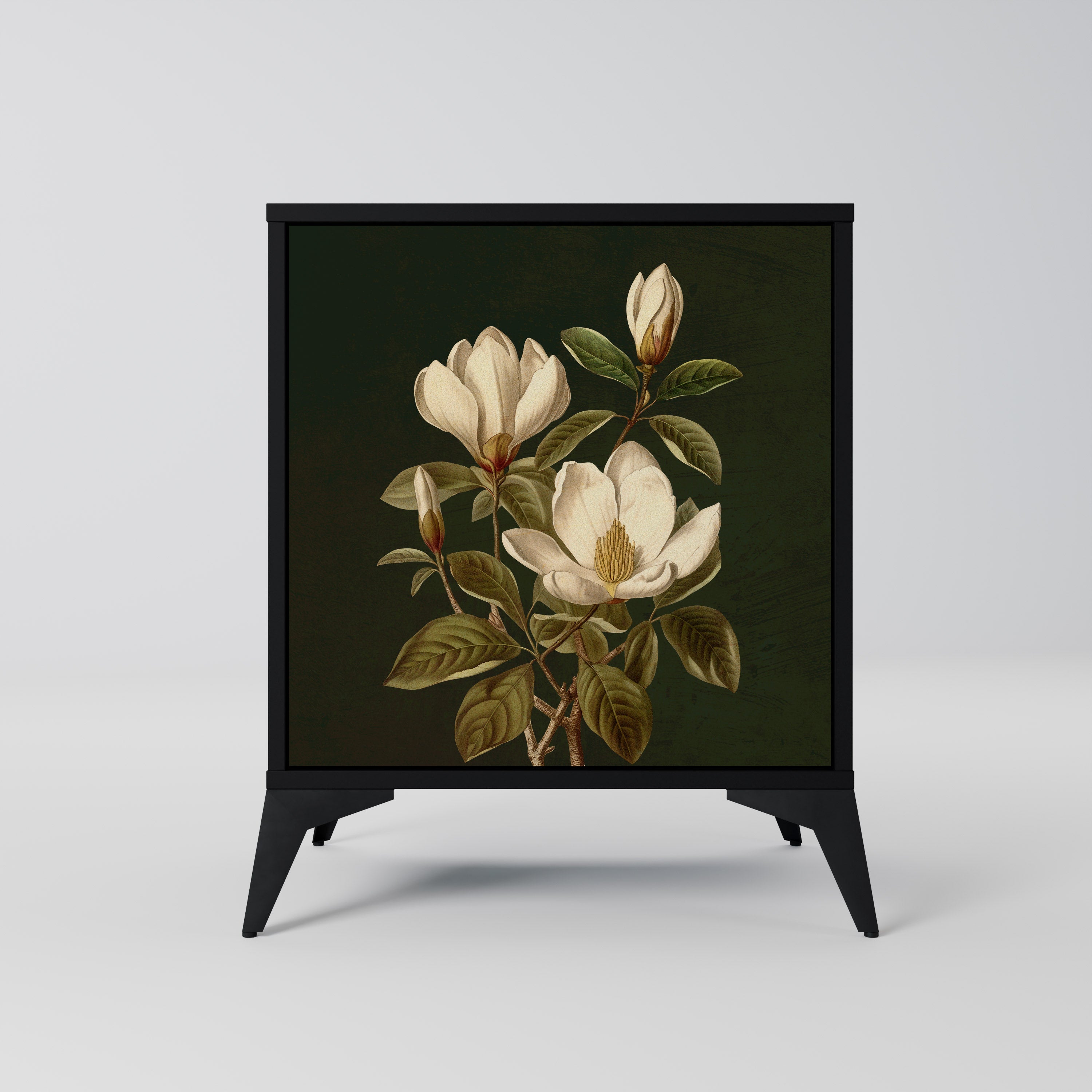 FLORAL NOIR Komoda 1-drzwiowa korpus Czarny