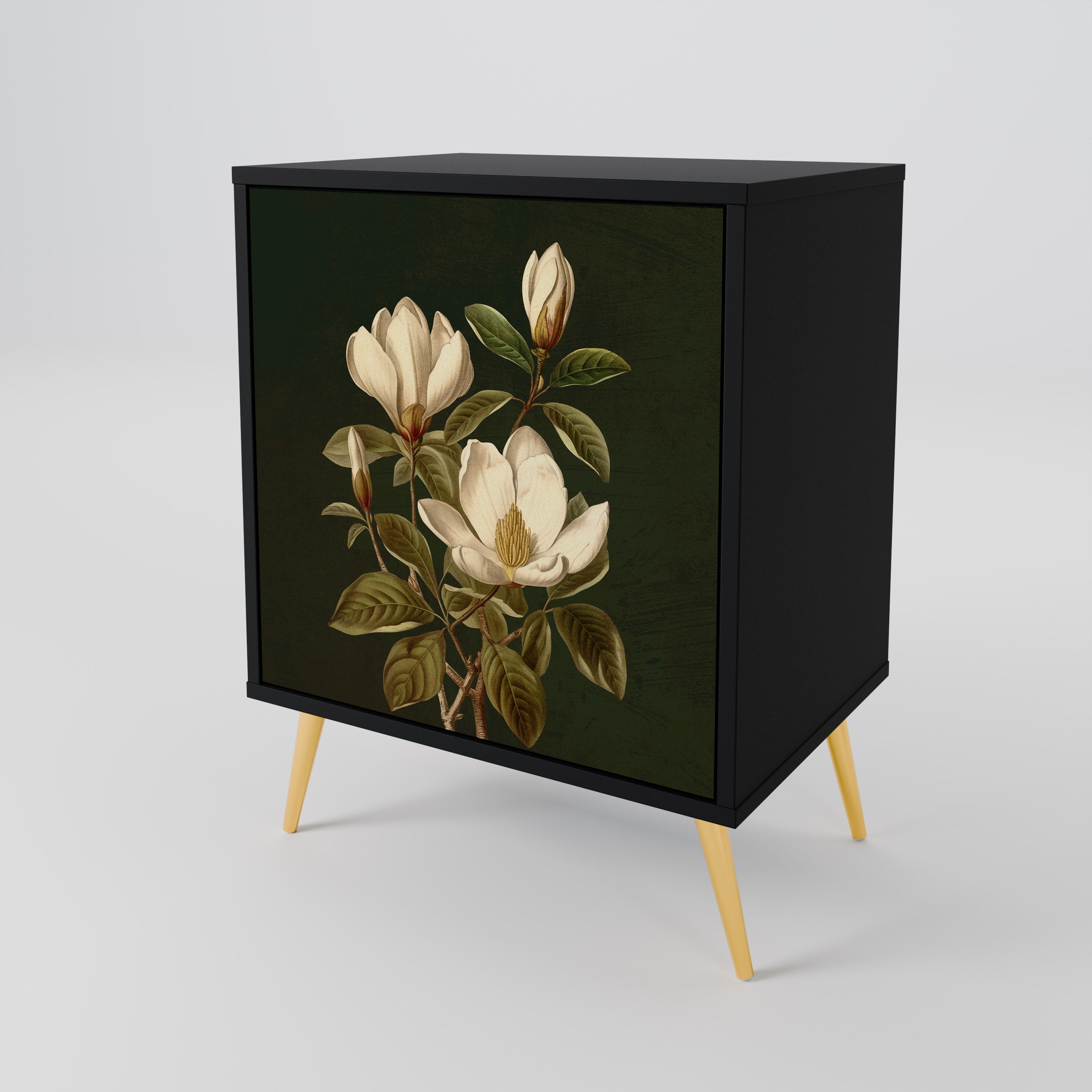 FLORAL NOIR Komoda 1-drzwiowa korpus Czarny