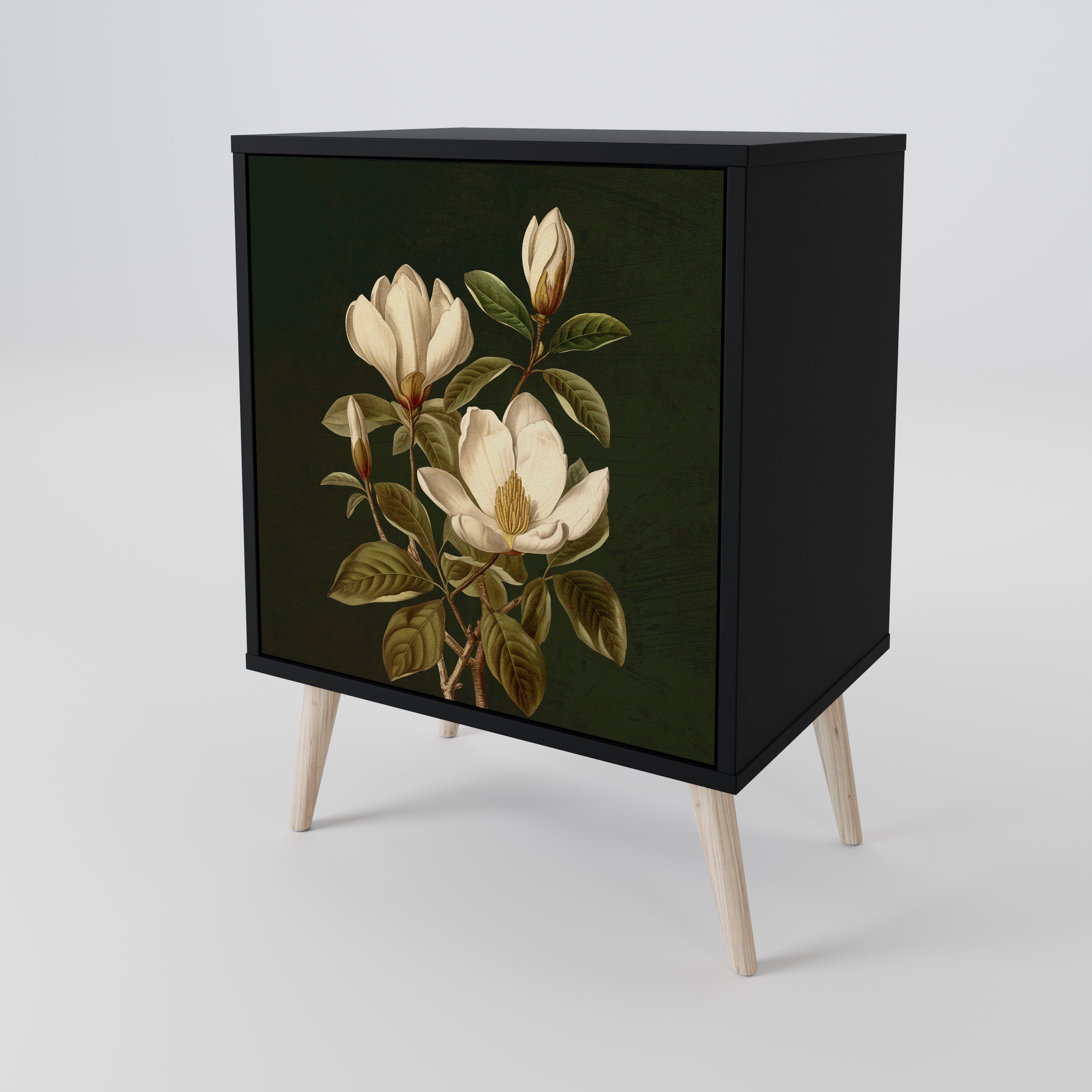 FLORAL NOIR Komoda 1-drzwiowa korpus Czarny