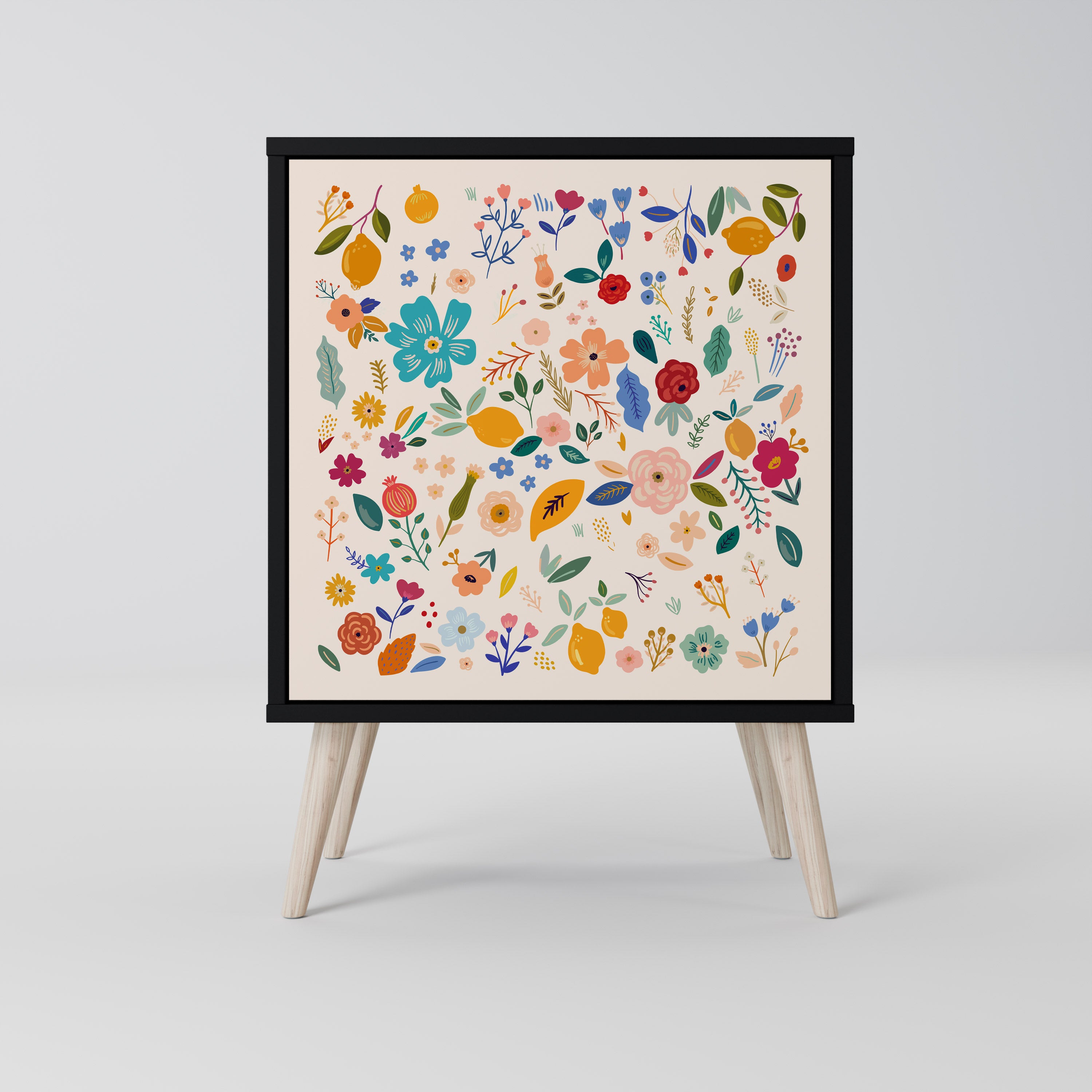FLORAL COMBINATION Komoda 1-drzwiowa korpus Czarny