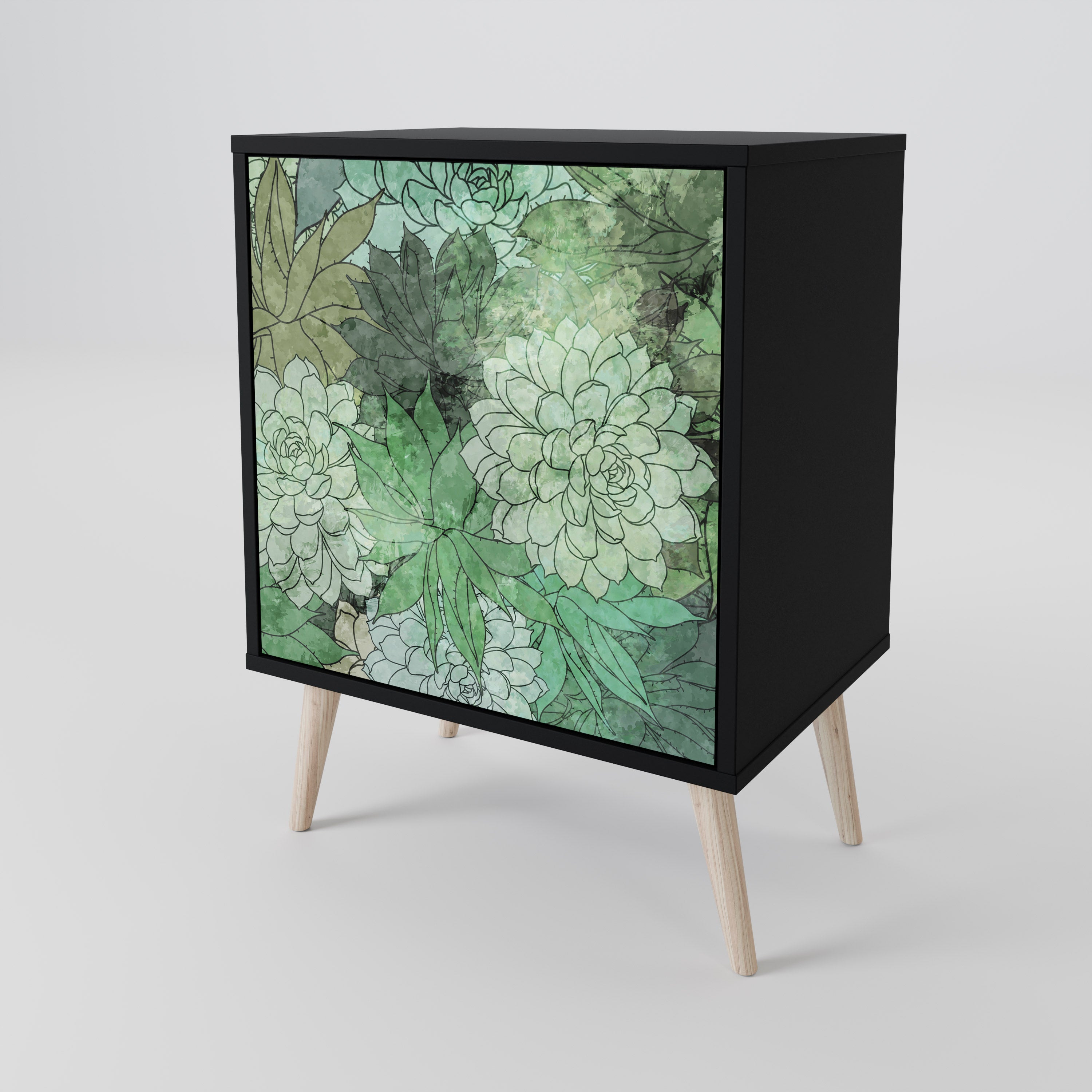 SUCCULENT CLUSTER Komoda 1-drzwiowa korpus Czarny