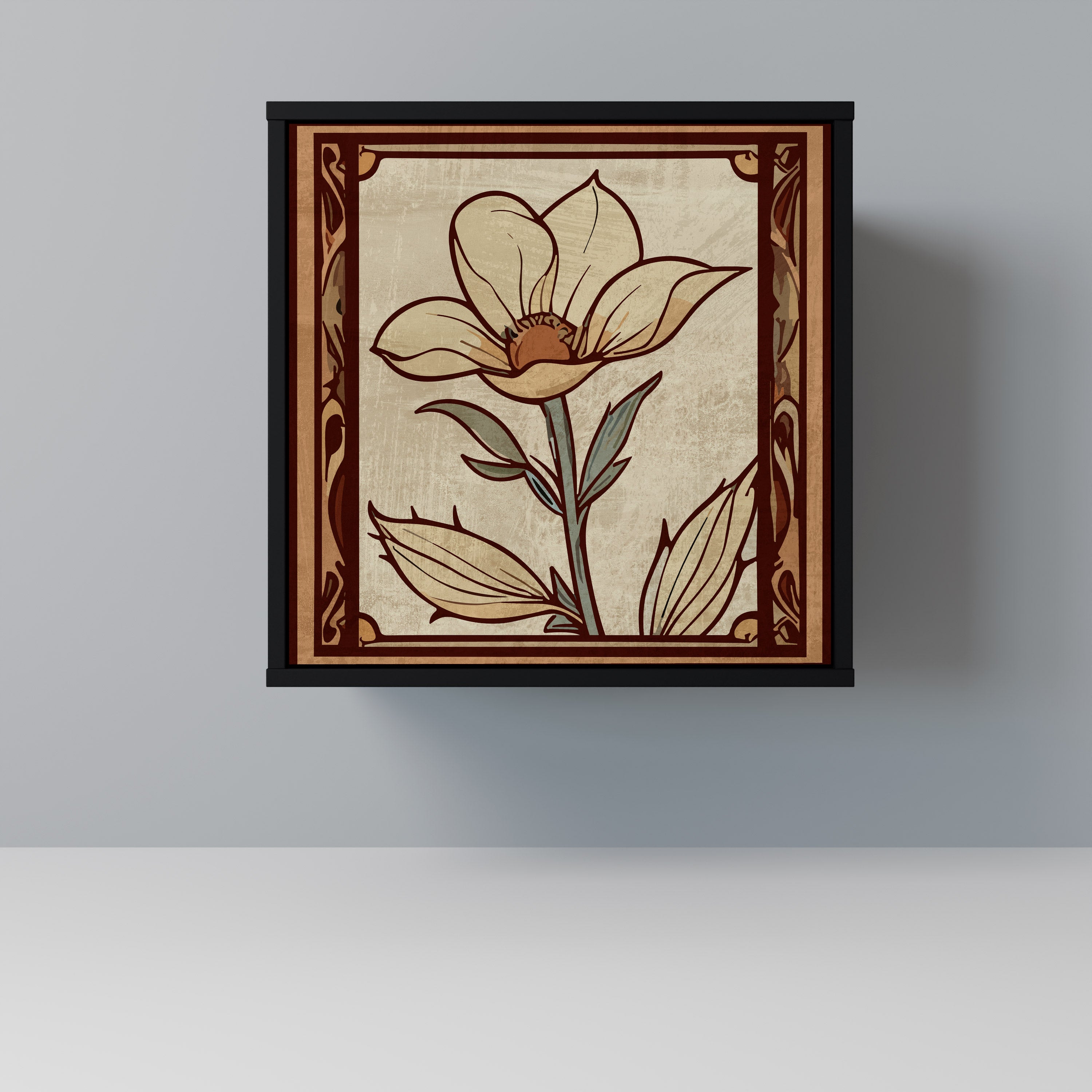 TIMELESS FLORA Komoda 1-drzwiowa korpus Czarny