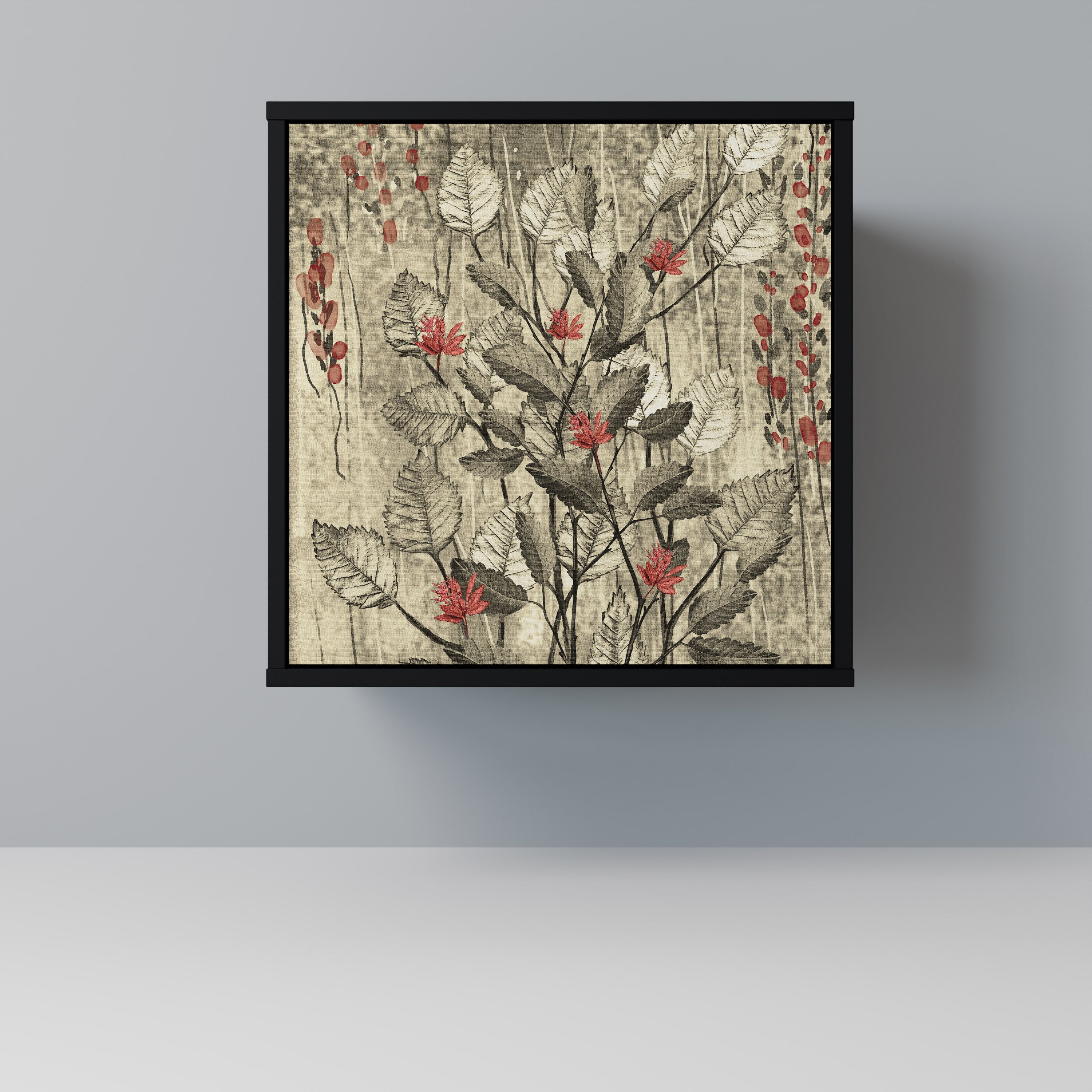 HERBAL GRACE Komoda 1-drzwiowa korpus Czarny