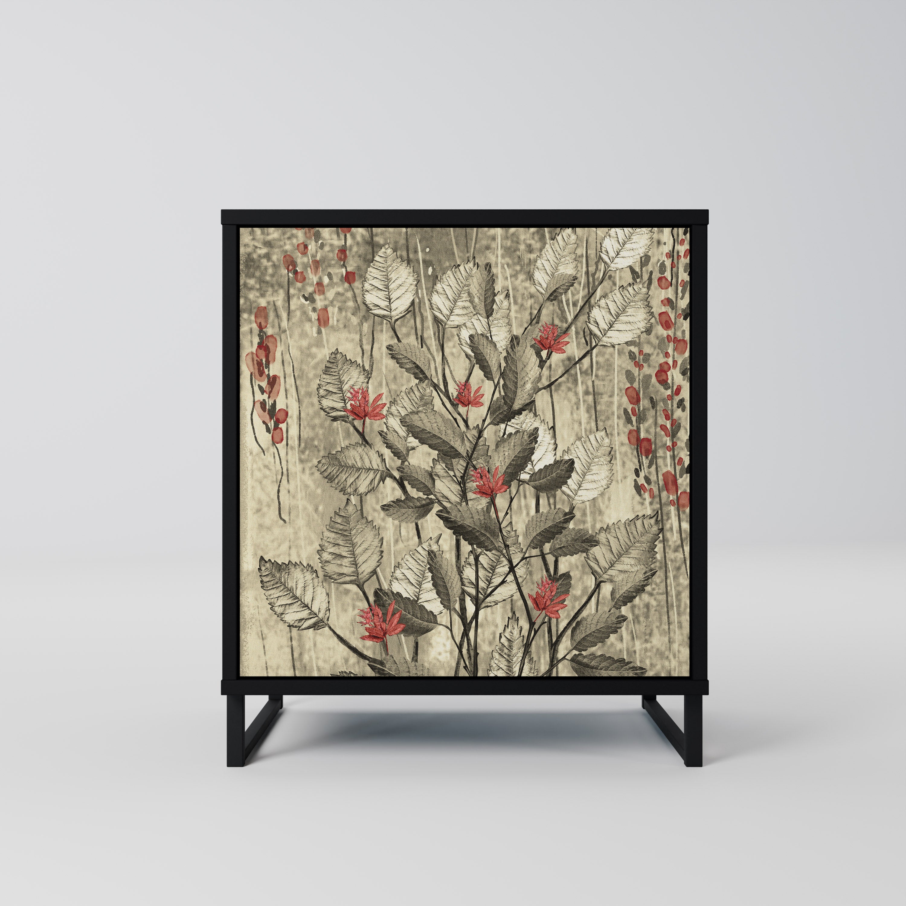 HERBAL GRACE Komoda 1-drzwiowa korpus Czarny