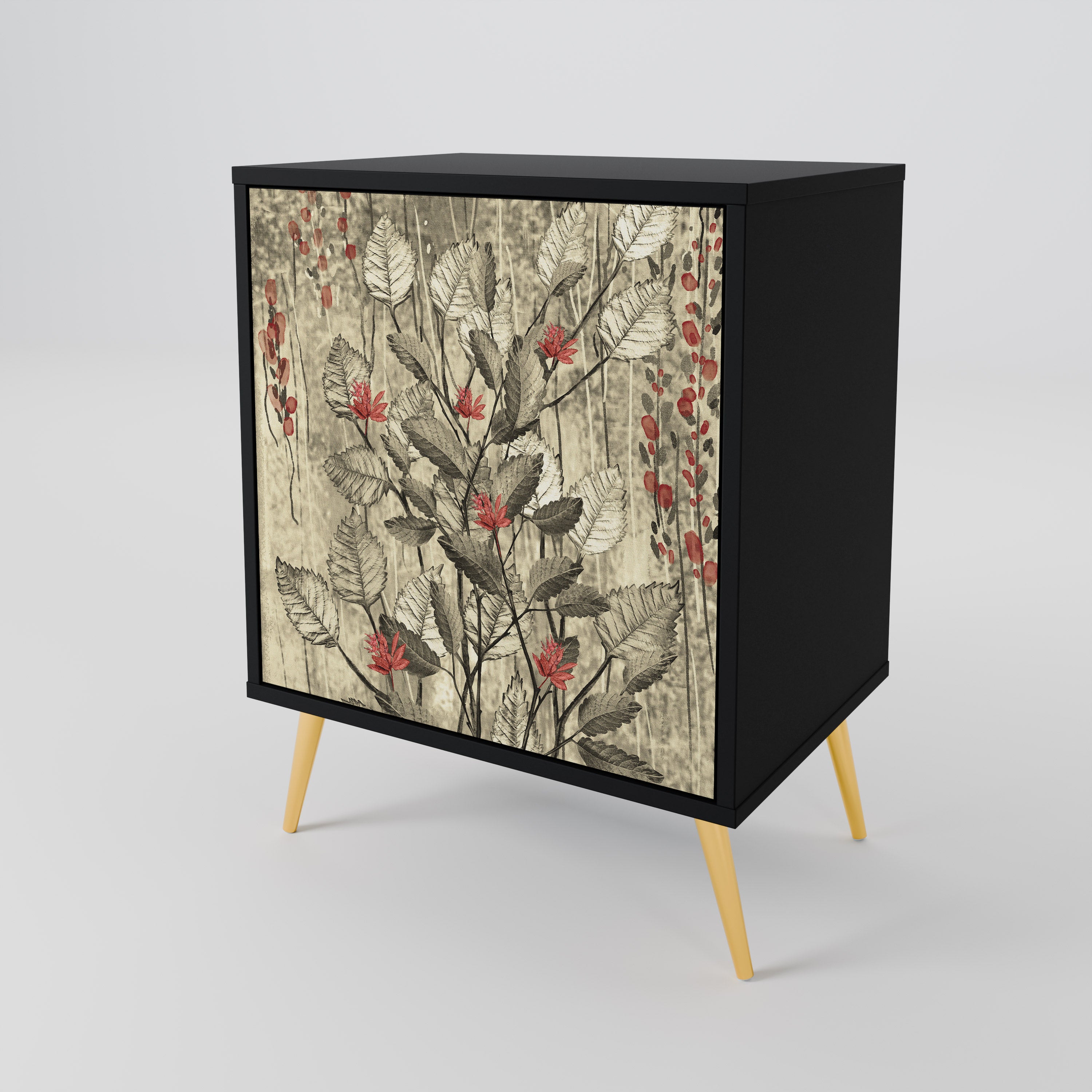 HERBAL GRACE Komoda 1-drzwiowa korpus Czarny