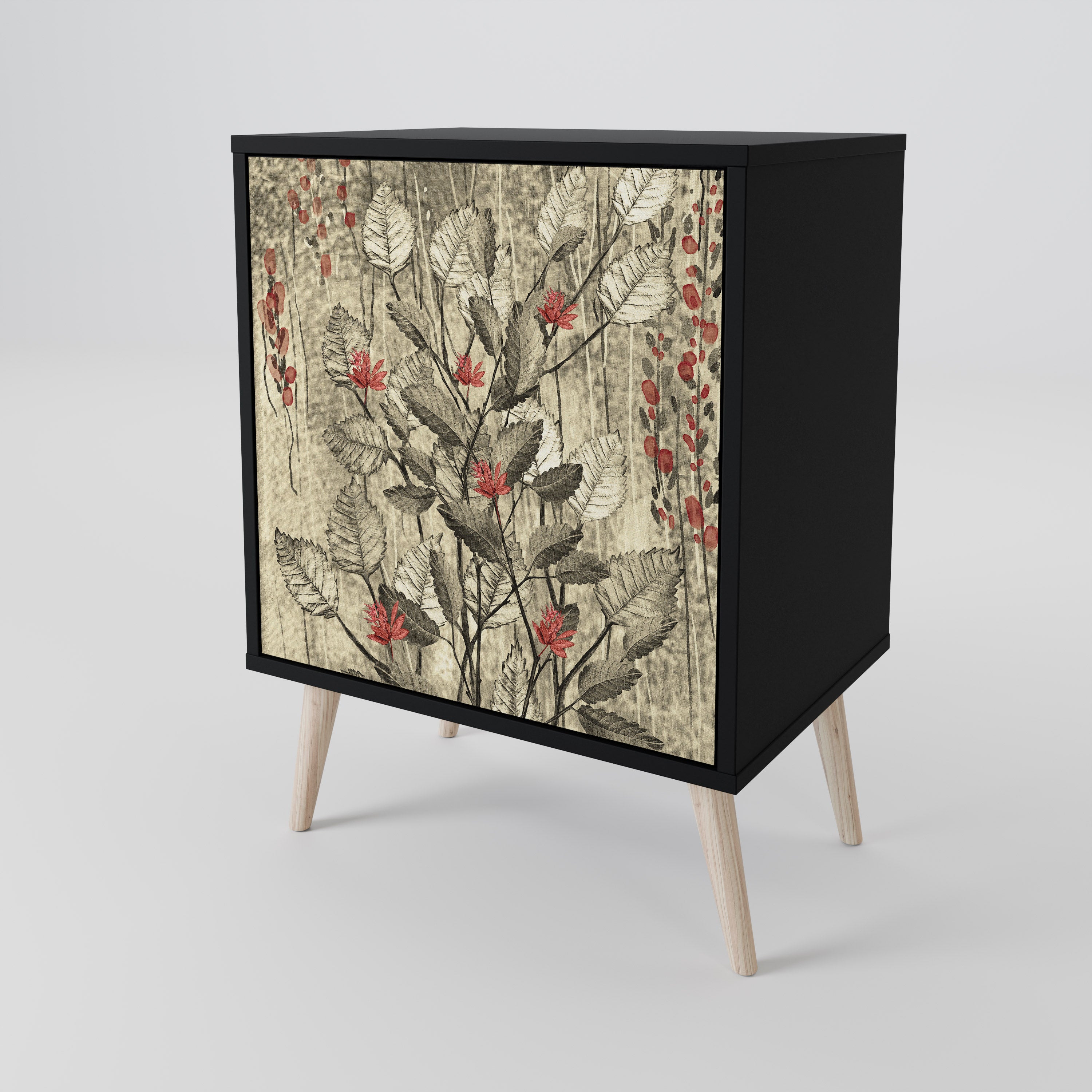 HERBAL GRACE Komoda 1-drzwiowa korpus Czarny