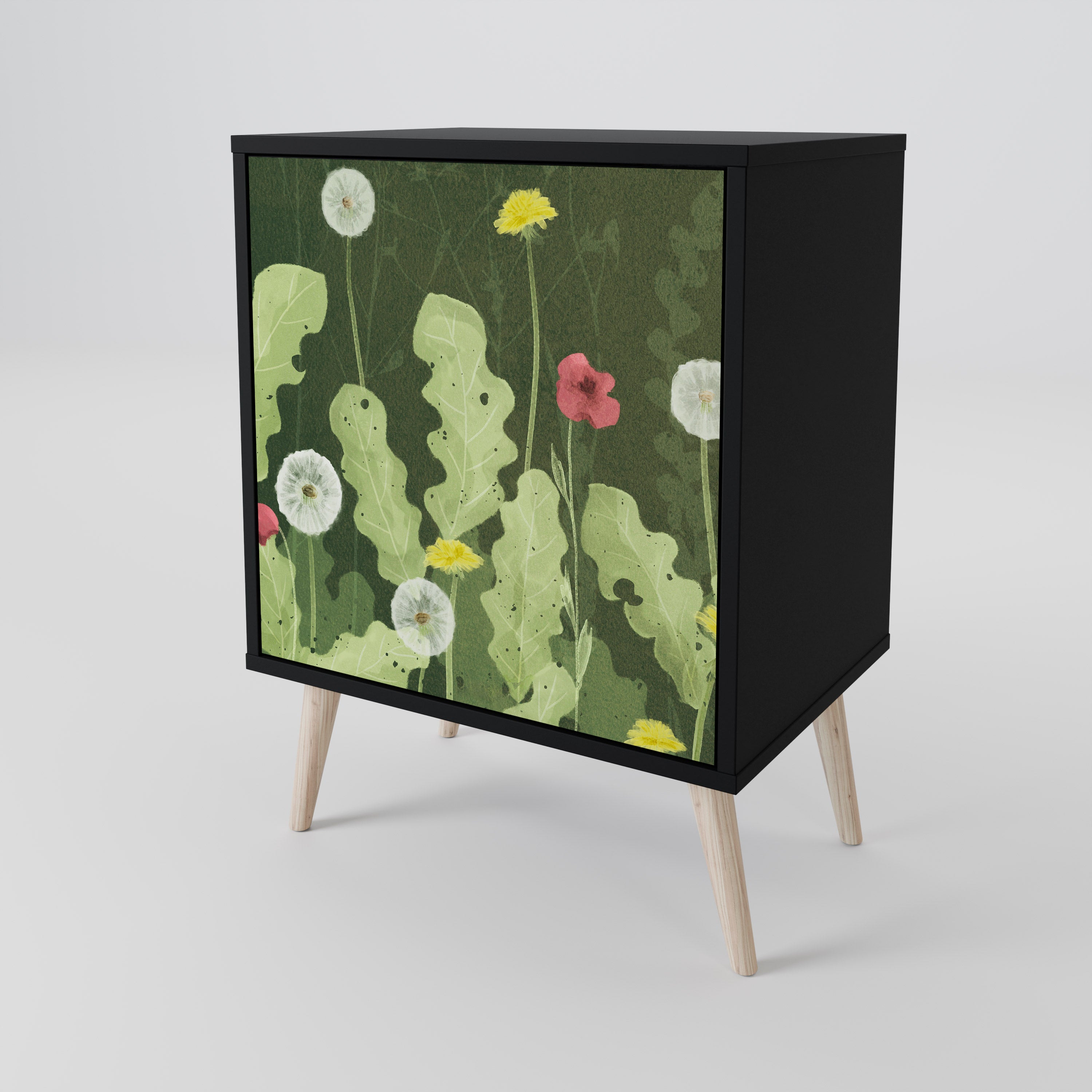 DANDELION AMUSE Komoda 1-drzwiowa korpus Czarny