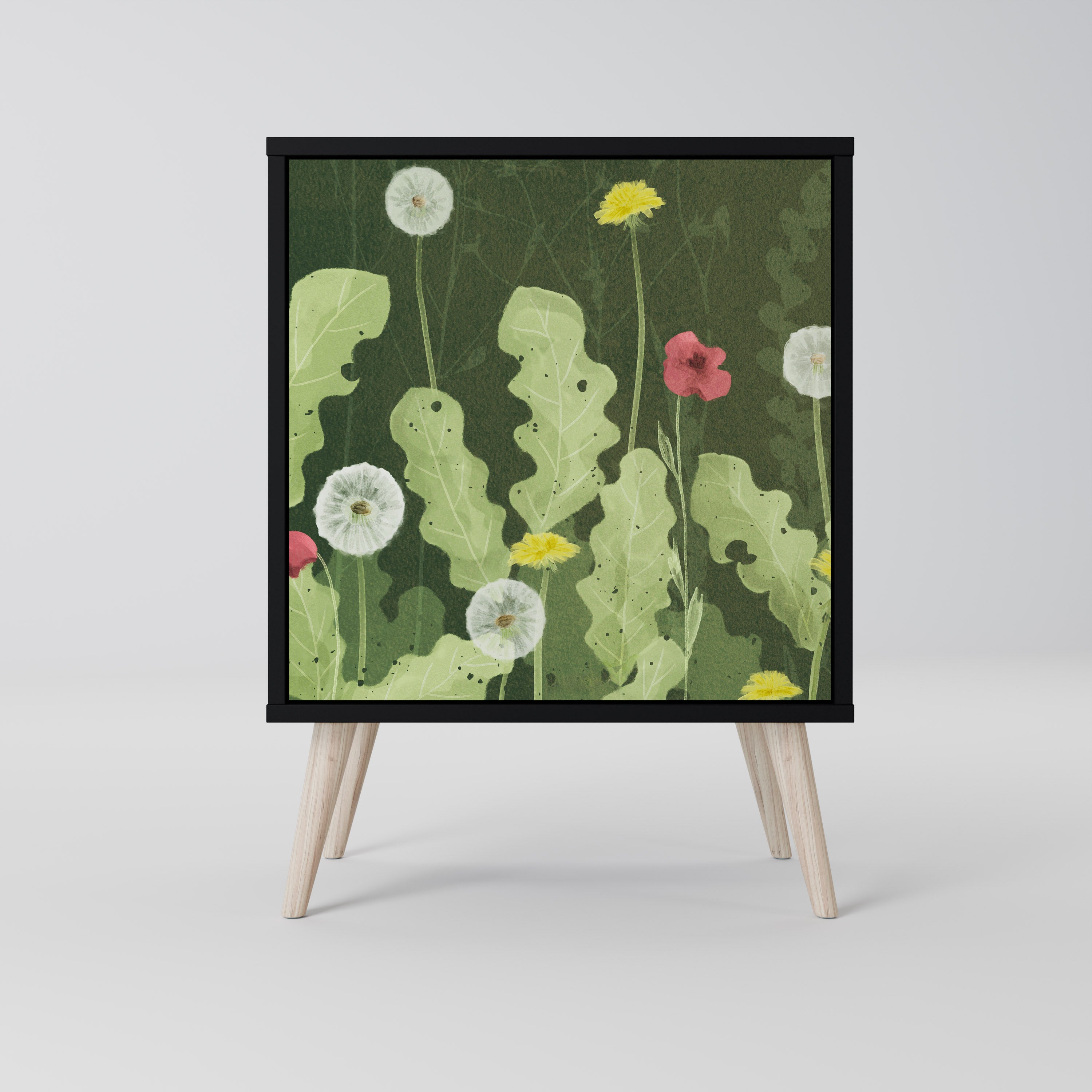 DANDELION AMUSE Komoda 1-drzwiowa korpus Czarny