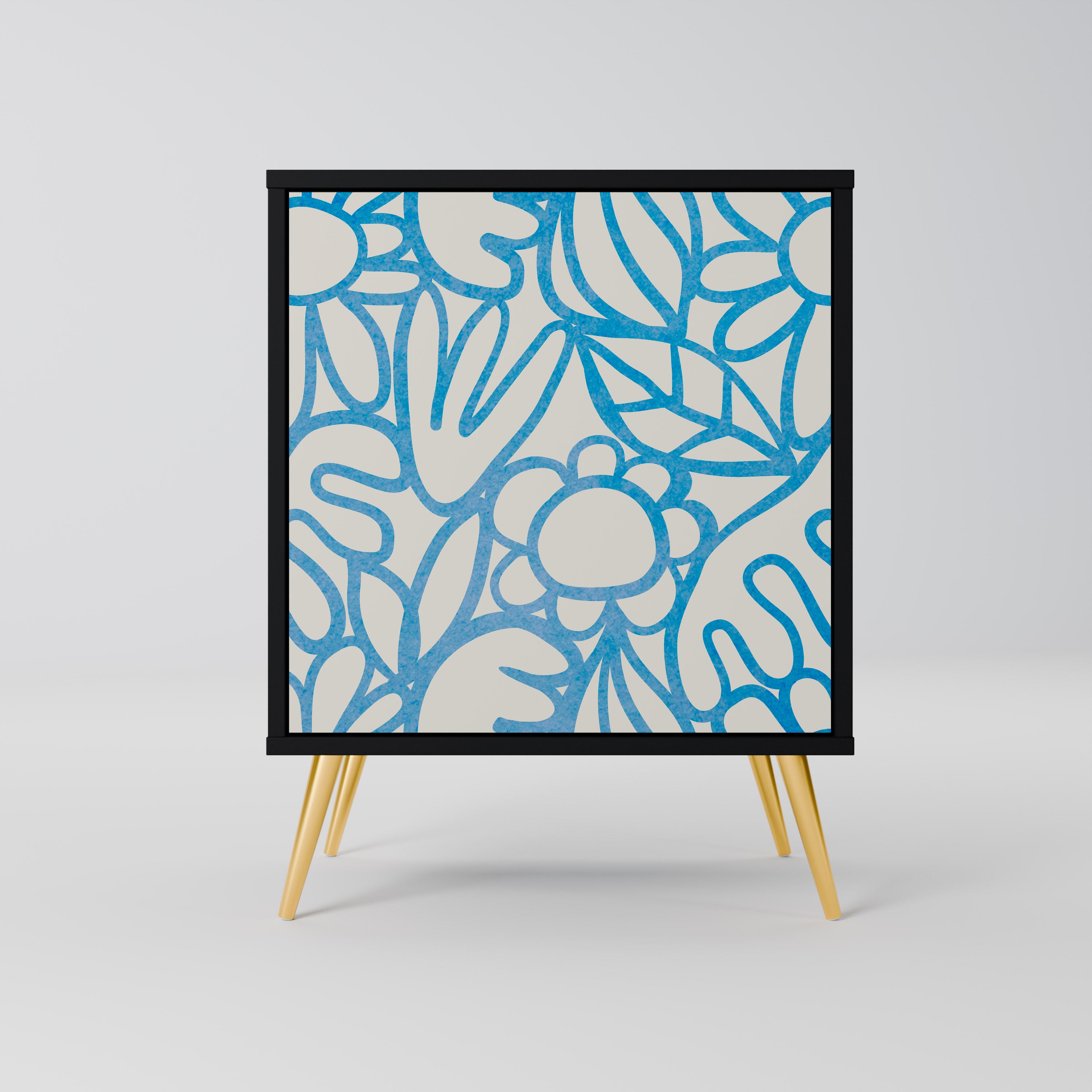 BLOOMY MORNING Komoda 1-drzwiowa korpus Czarny