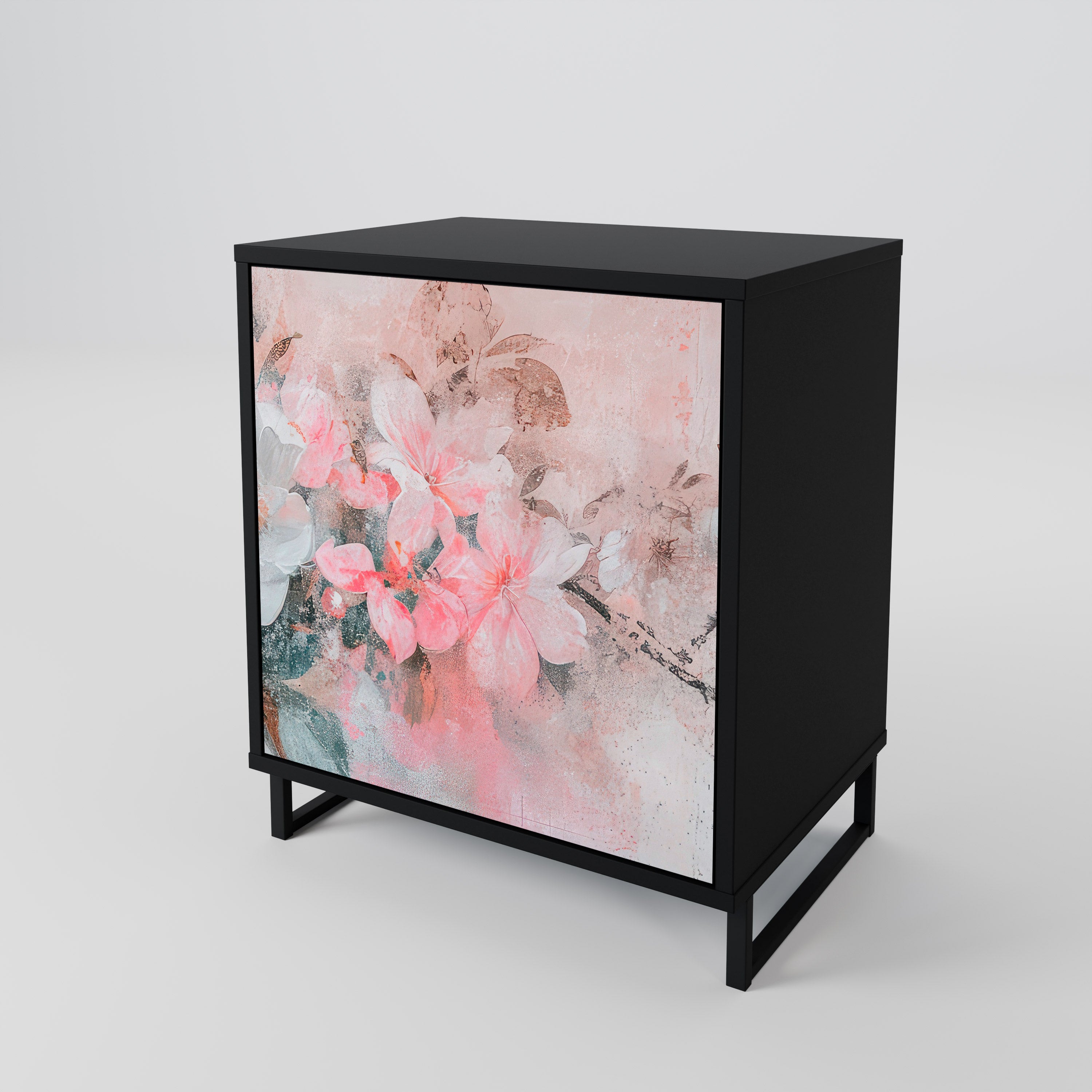 CHERRY BLOSSOM Komoda 1-drzwiowa korpus Czarny