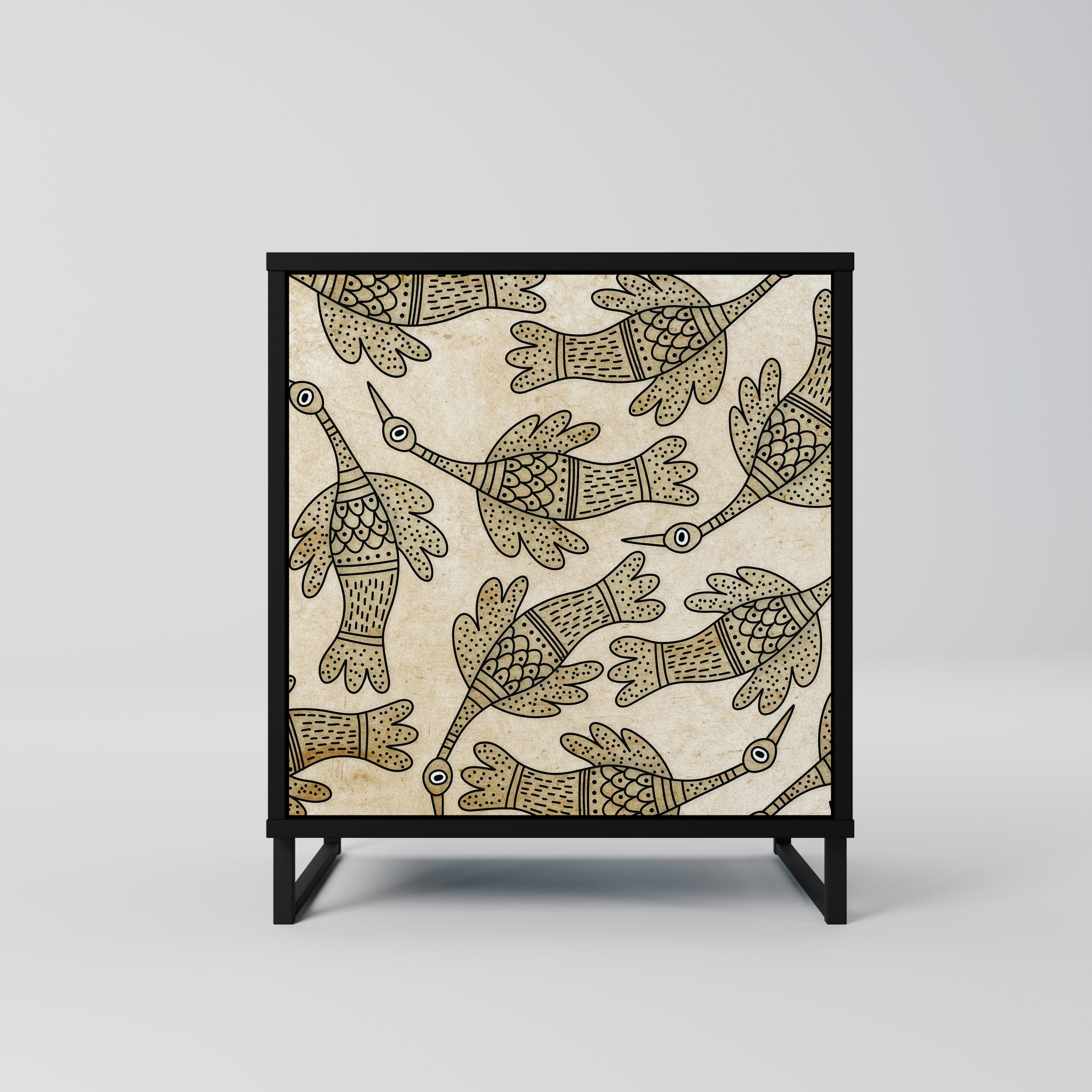 ALMONDINE SONGBIRD Komoda 1-drzwiowa korpus Czarny