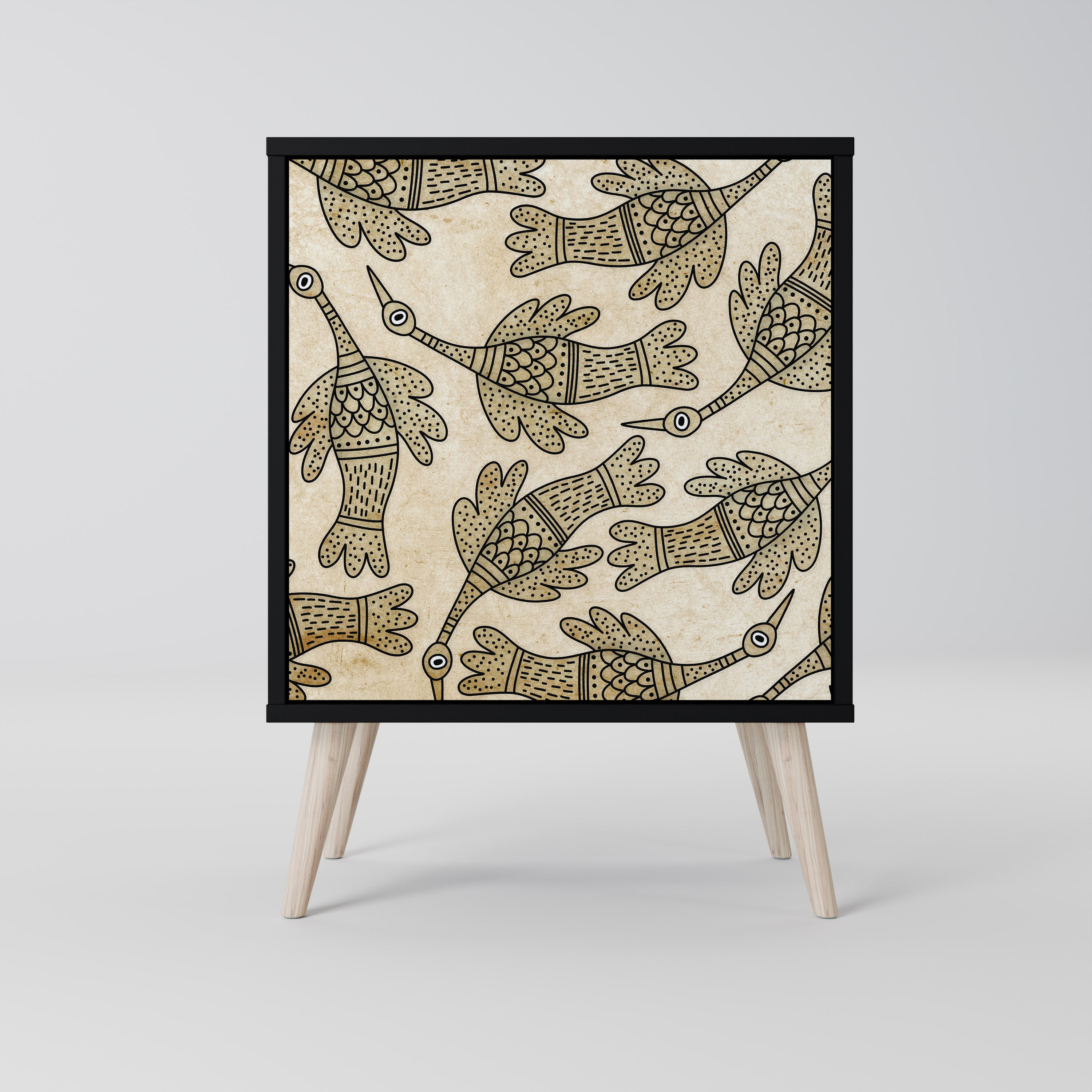 ALMONDINE SONGBIRD Komoda 1-drzwiowa korpus Czarny