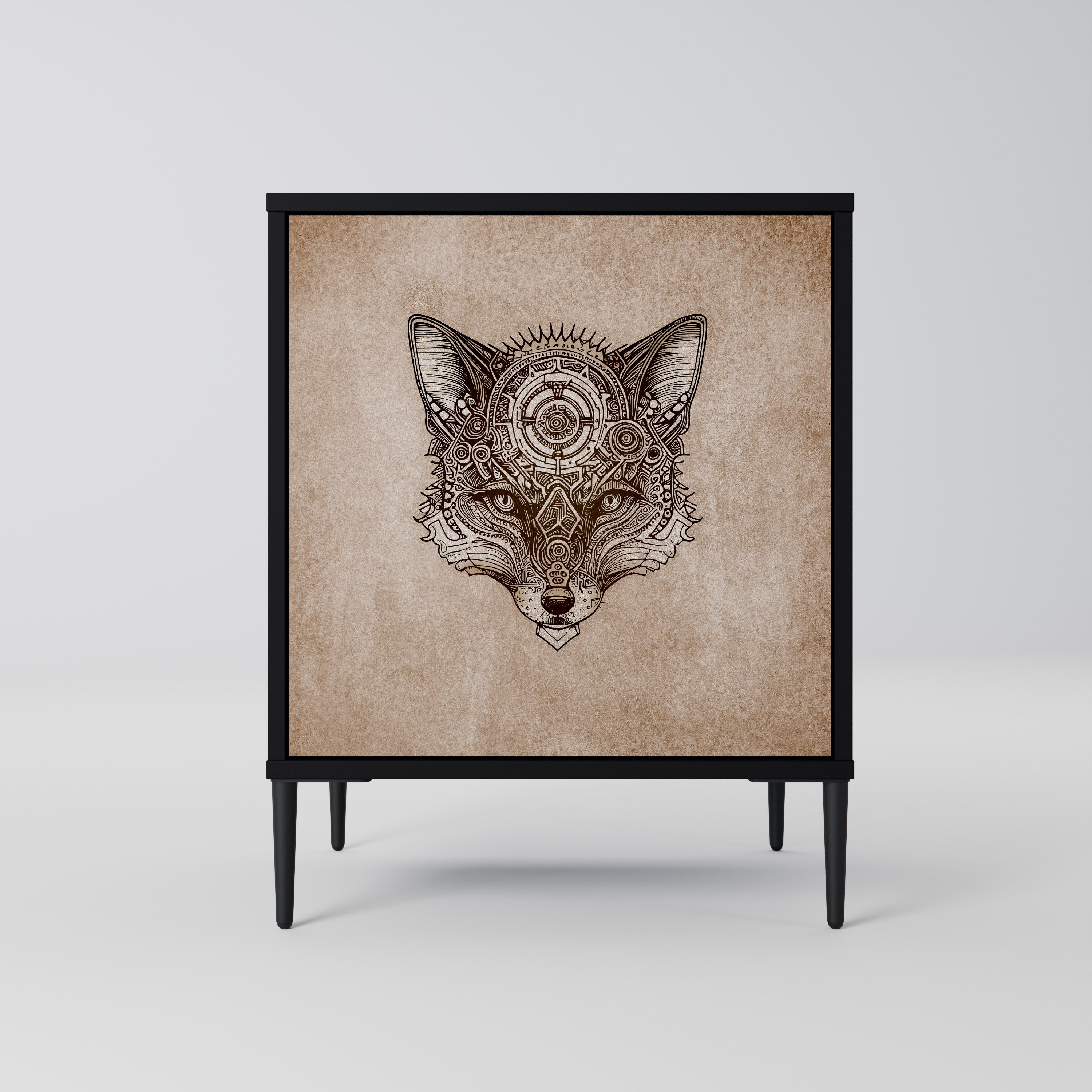 STEAMPUNK CLAN Komoda 1-drzwiowa korpus Czarny