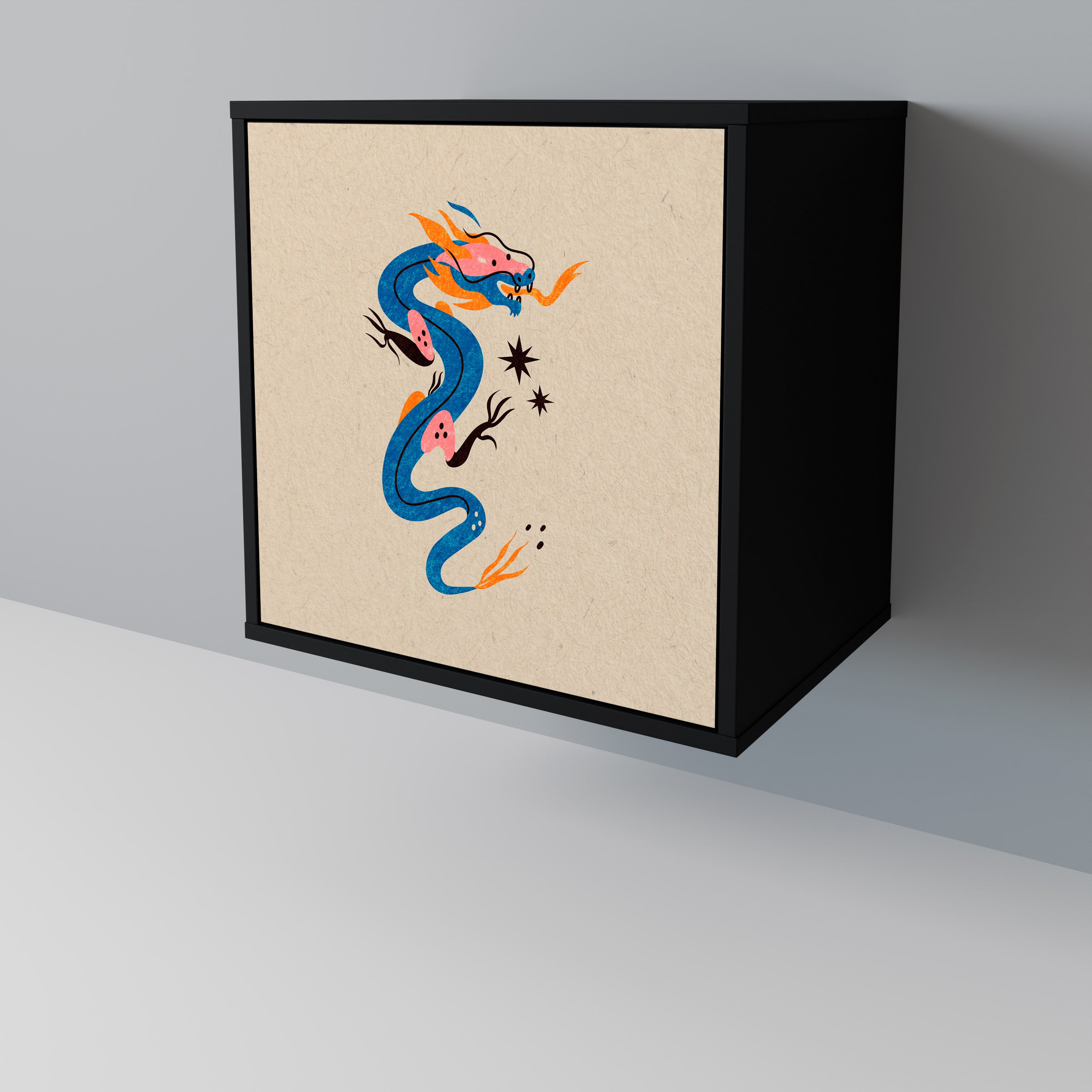 MYTHOLOGICAL CREATURES Komoda 1-drzwiowa korpus Czarny