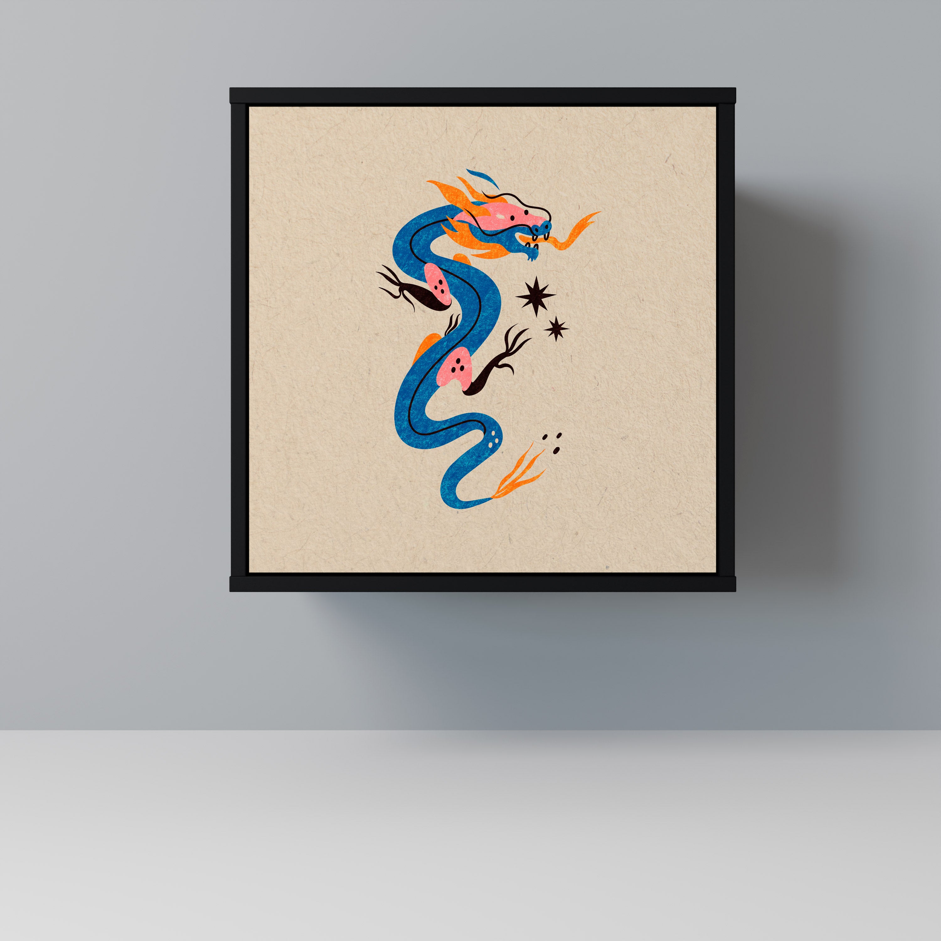 MYTHOLOGICAL CREATURES Komoda 1-drzwiowa korpus Czarny