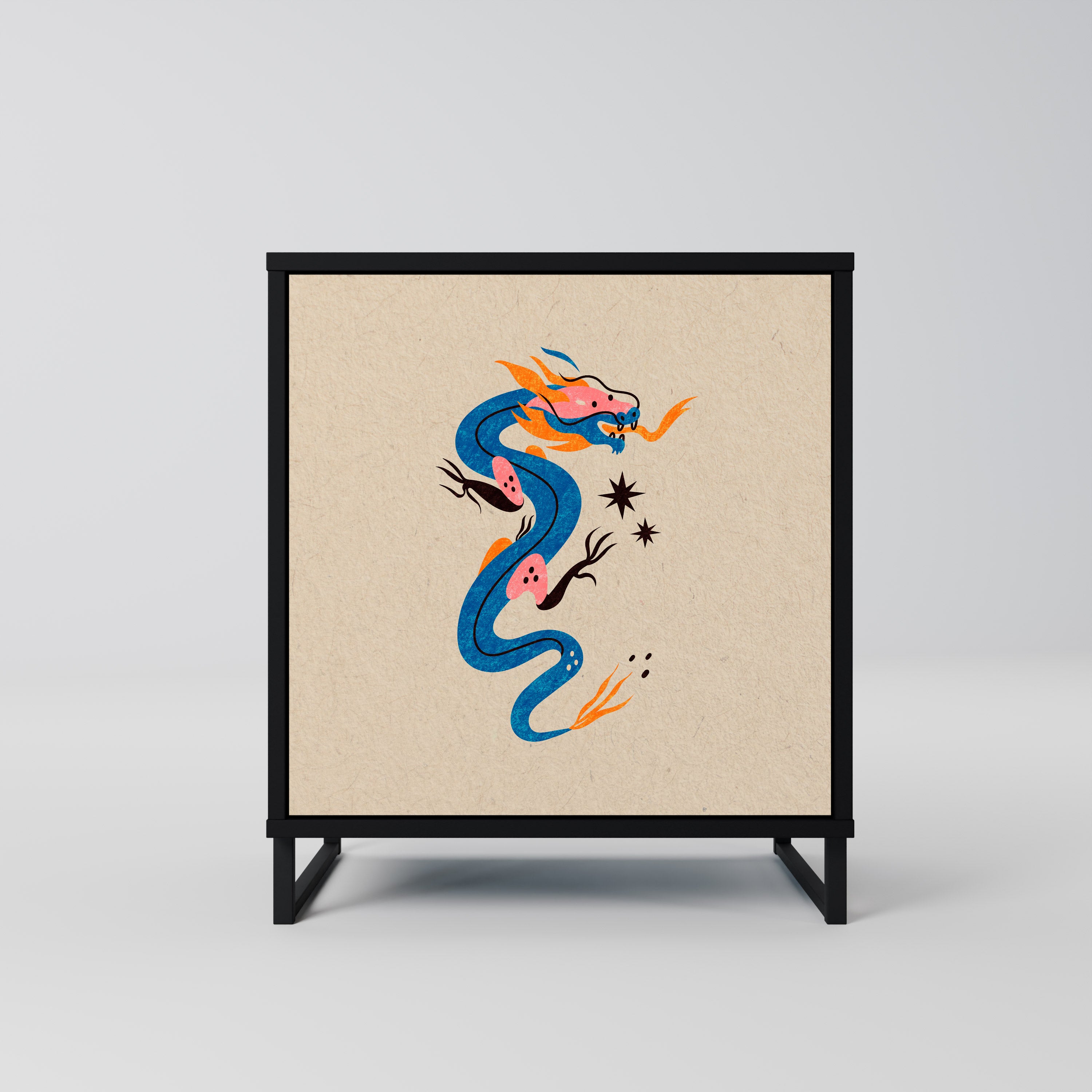 MYTHOLOGICAL CREATURES Komoda 1-drzwiowa korpus Czarny