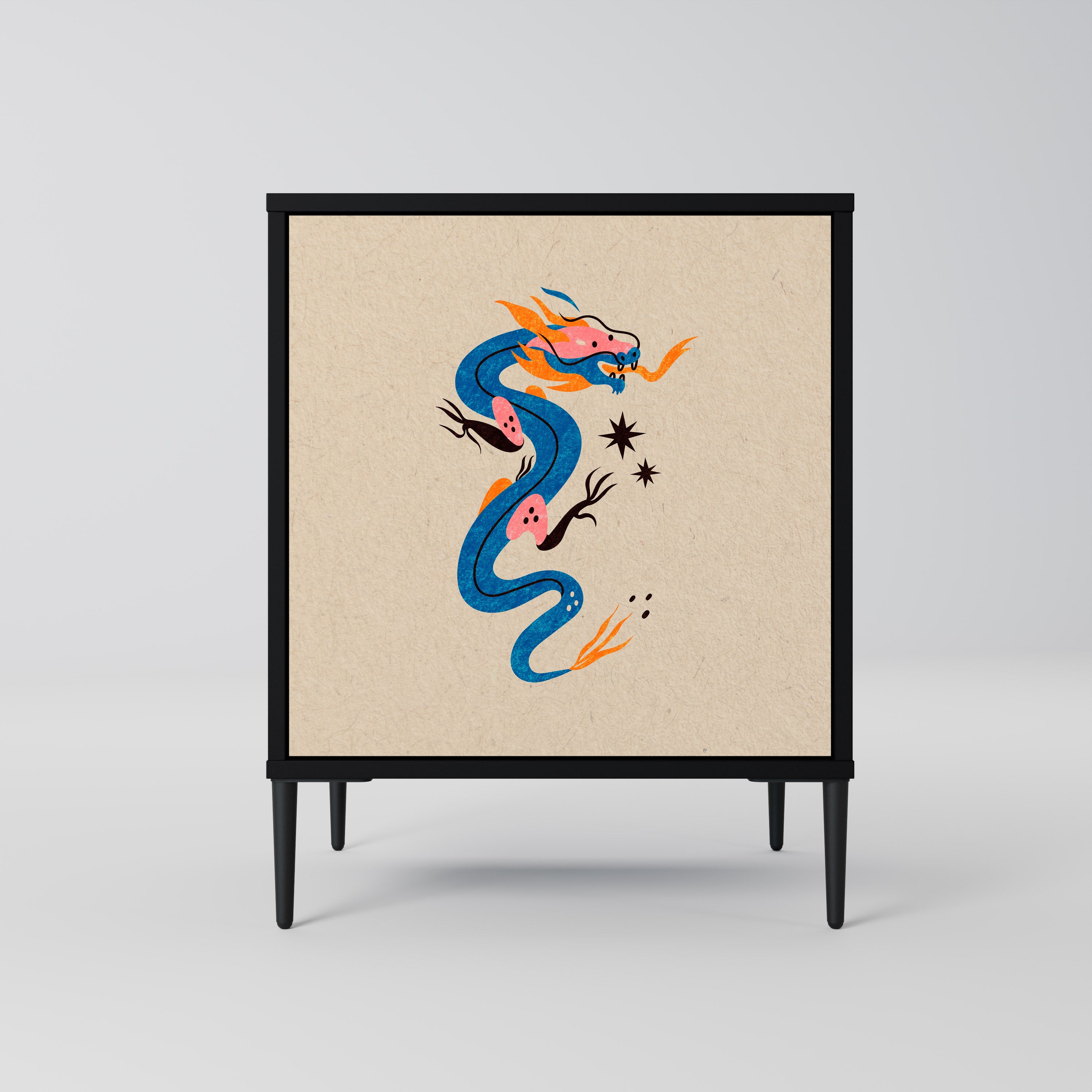 MYTHOLOGICAL CREATURES Komoda 1-drzwiowa korpus Czarny