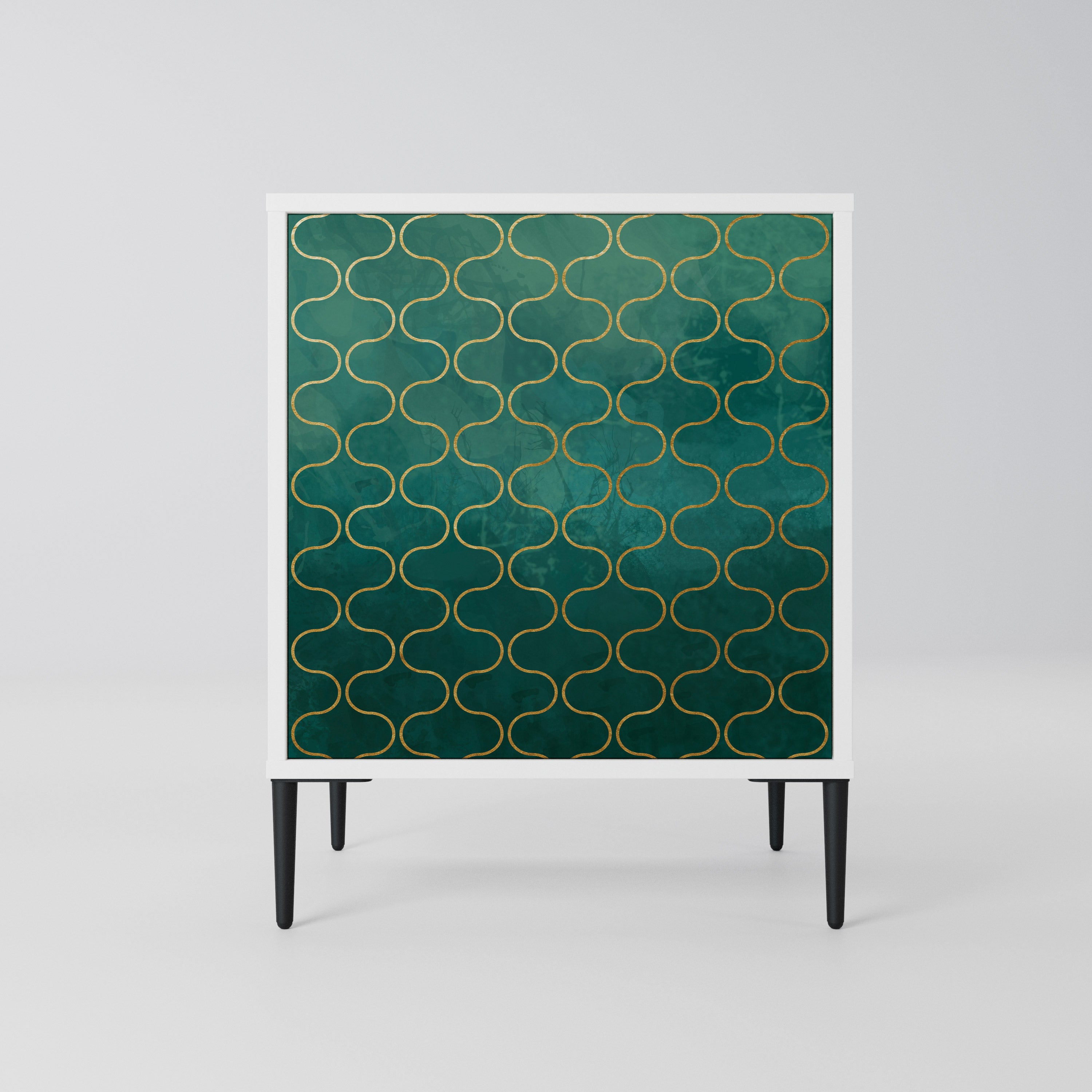 TESSELATED GREENERY Komoda 1-drzwiowa korpus Biały