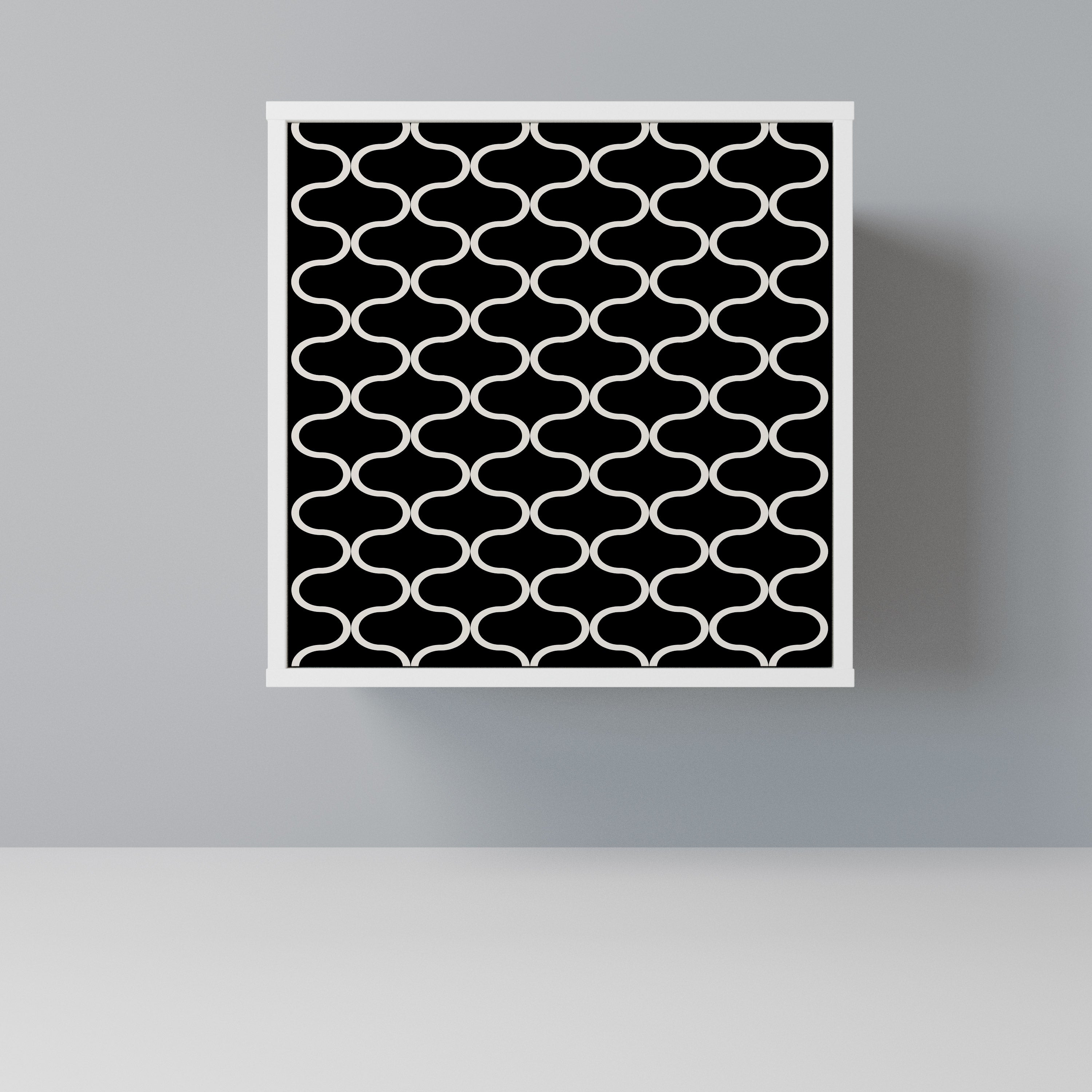 TESSELATED BLACKNESS Komoda 1-drzwiowa korpus Biały