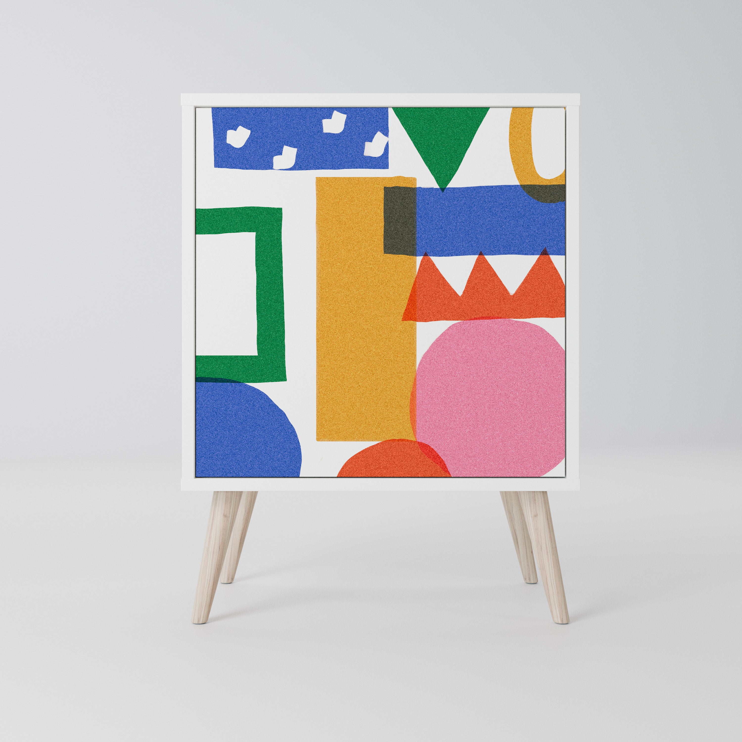 GEOMETRIC GLIMMER Komoda 1-drzwiowa korpus Biały